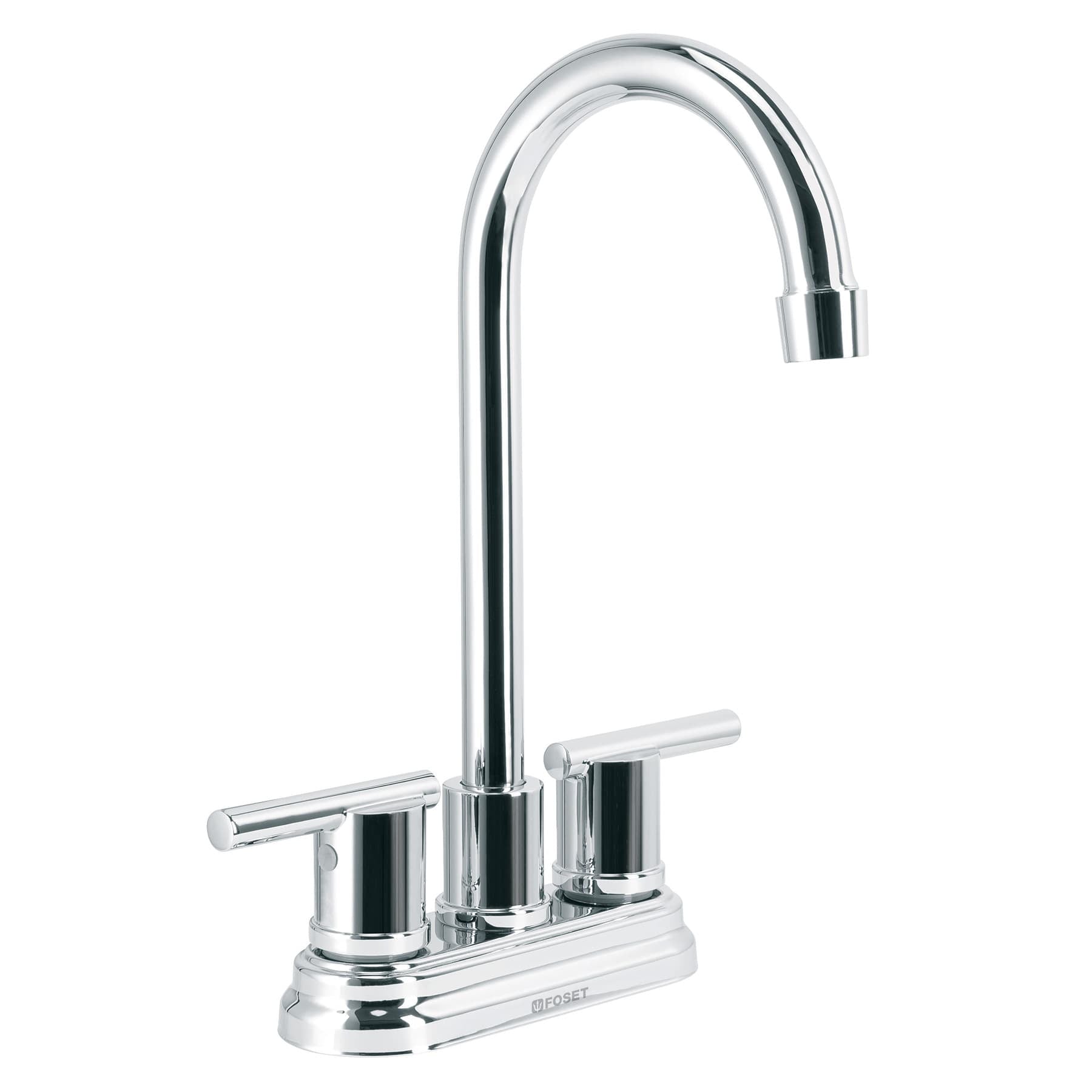 Mezcladora cromo 4" para lavabo cuello tipo bar, ELEMENT