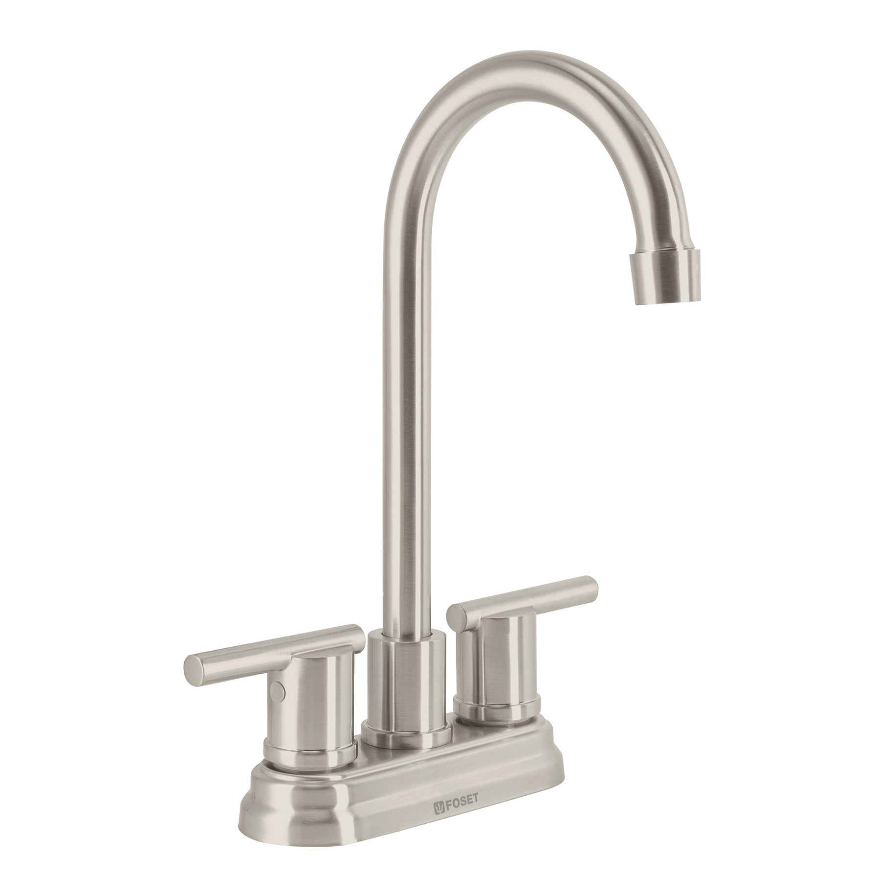 Mezcladora satín 4" para lavabo cuello tipo bar, ELEMENT