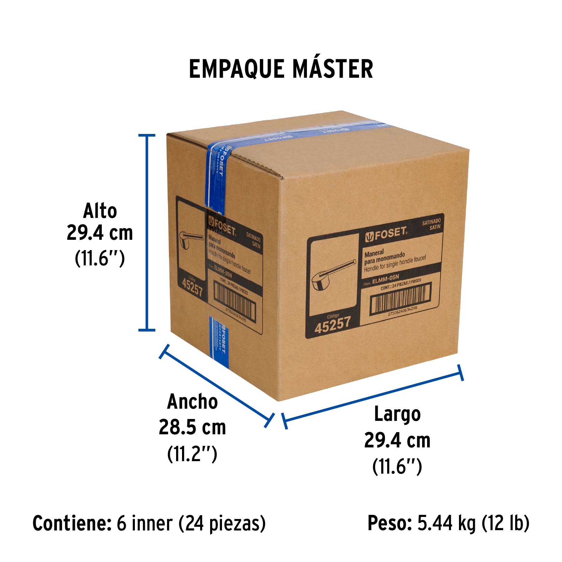 Maneral palanca para monomando de lavabo, satín, ELEMENT - Empaque