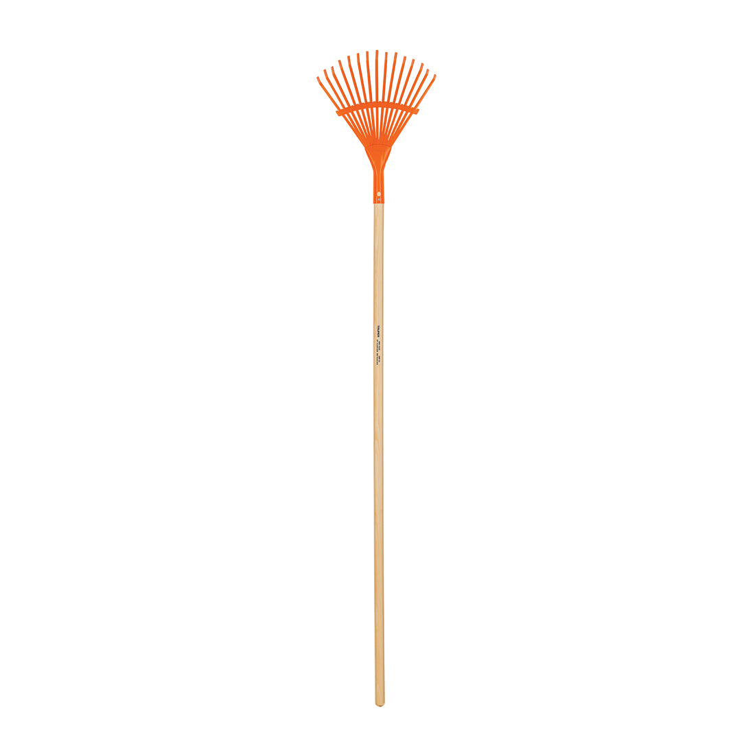 Escoba metálica para jardín, curva, 15 dientes, mango 48"