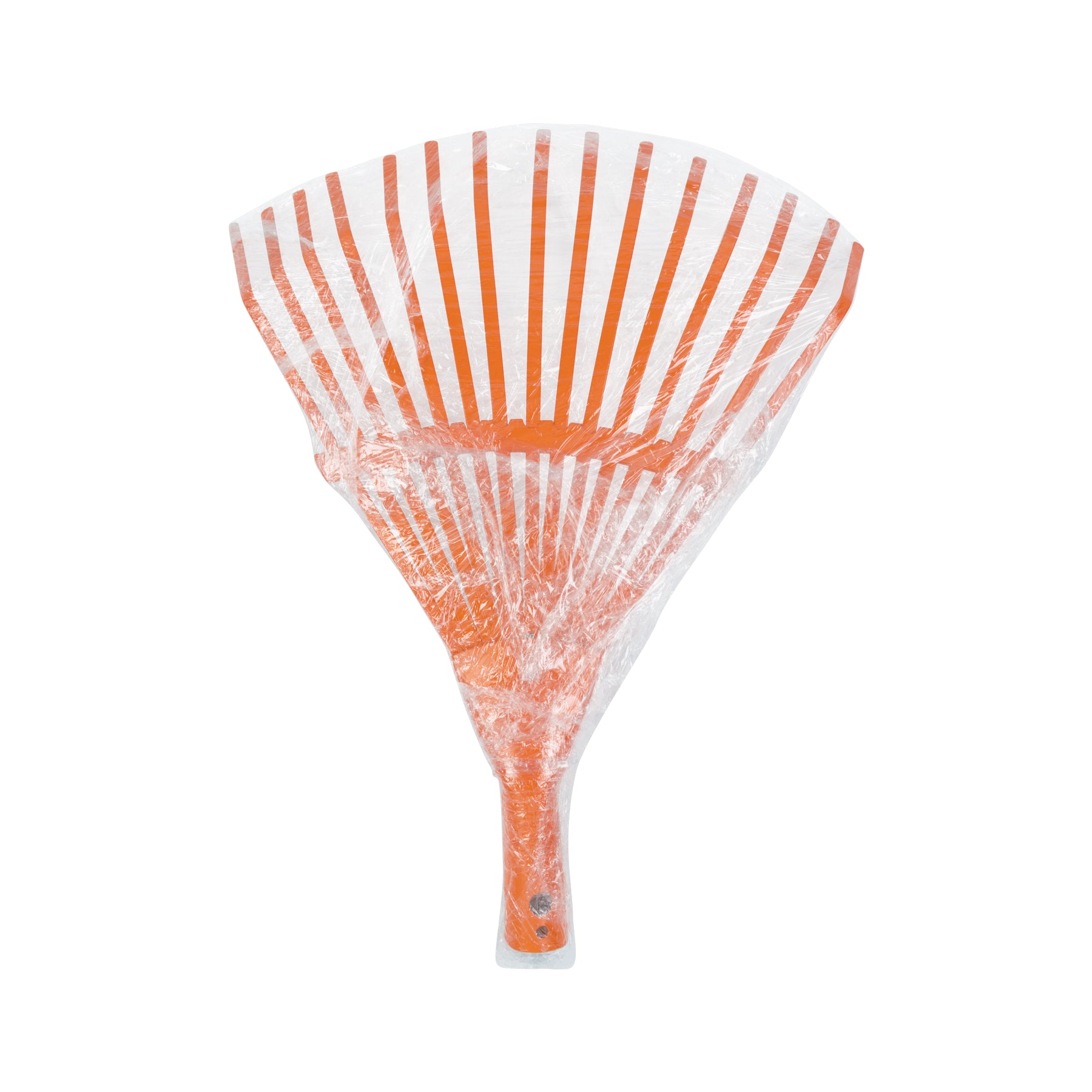 Escoba metálica para jardín, curva, 15 dientes, mango 48"