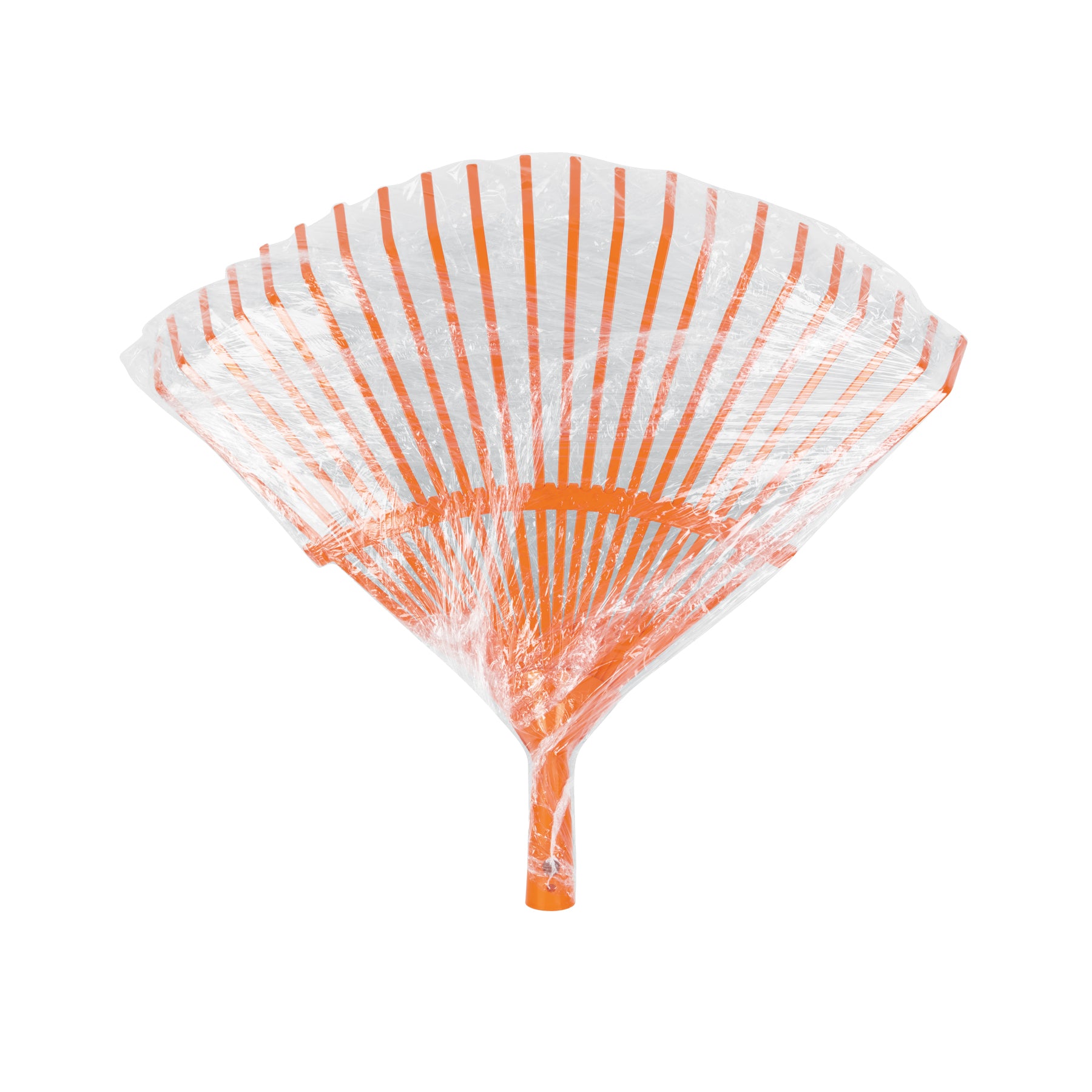 Escoba metálica para jardín, curva, 22 dientes, mango 48"