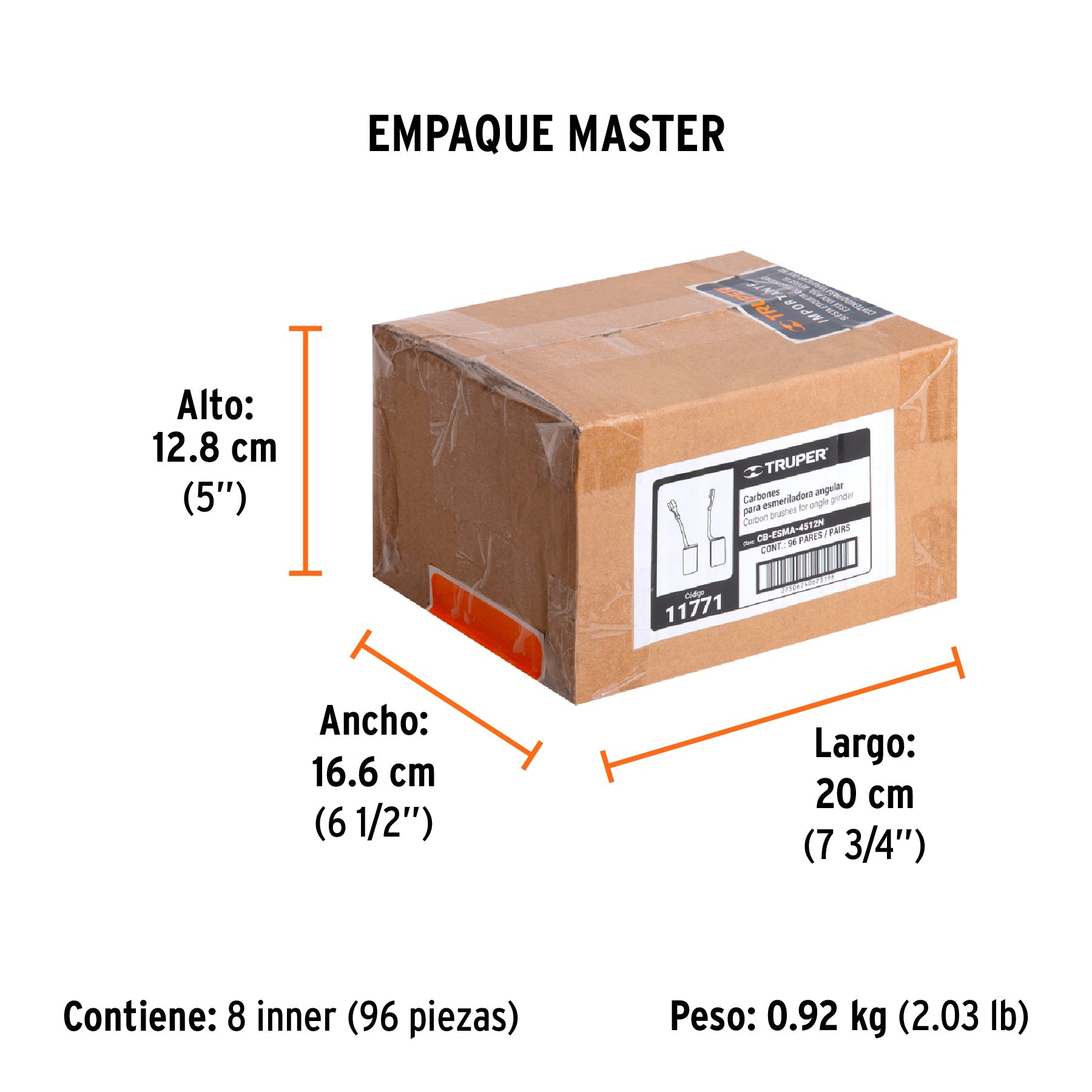 Bolsa con 2 carbones de repuesto para ESMA-4512N, TRUPER - Empaque