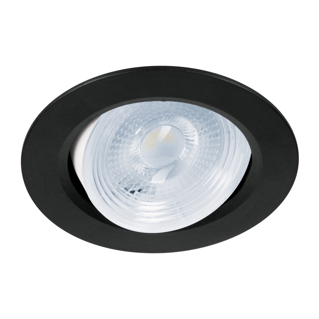 Luminario LED empotrable 5W 6500K, redondo, negro, VOLTECK