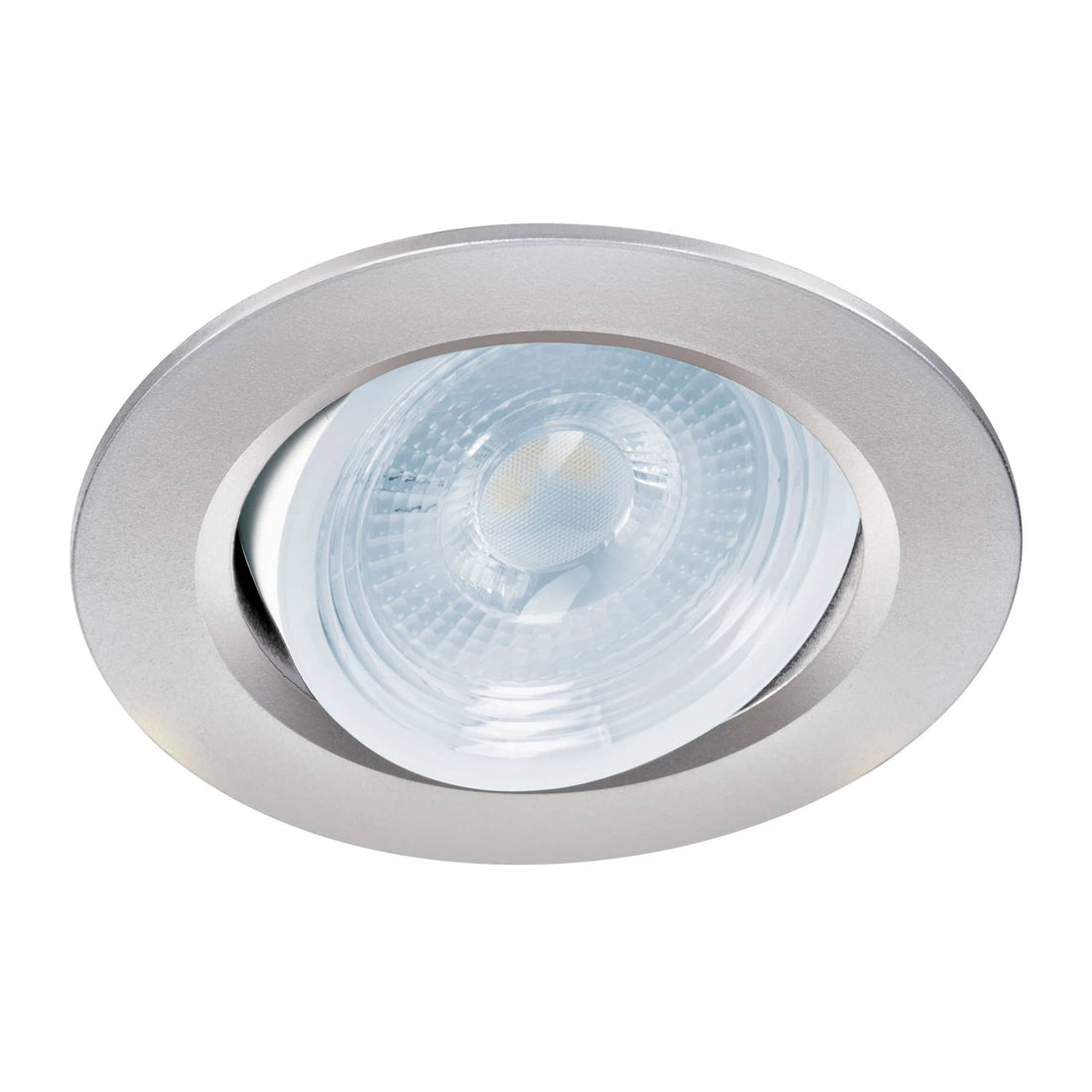 Luminario LED empotrable 5W 6500K, redondo, cromo, VOLTECK