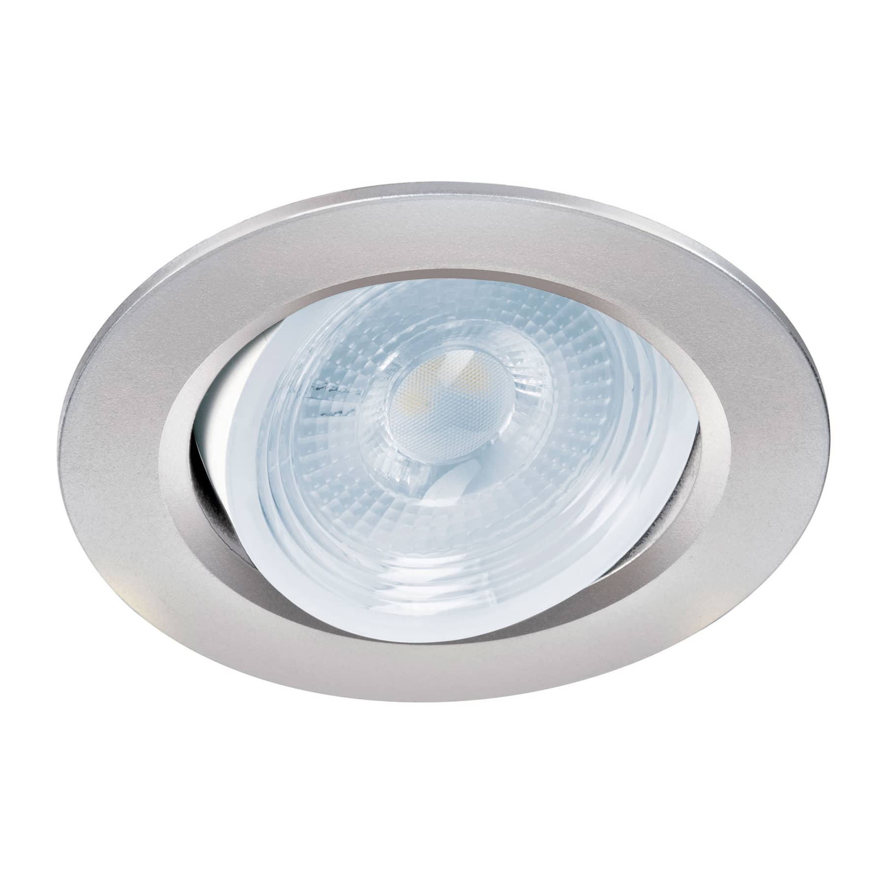 Luminario LED empotrable 5W 6500K, redondo, cromo, VOLTECK