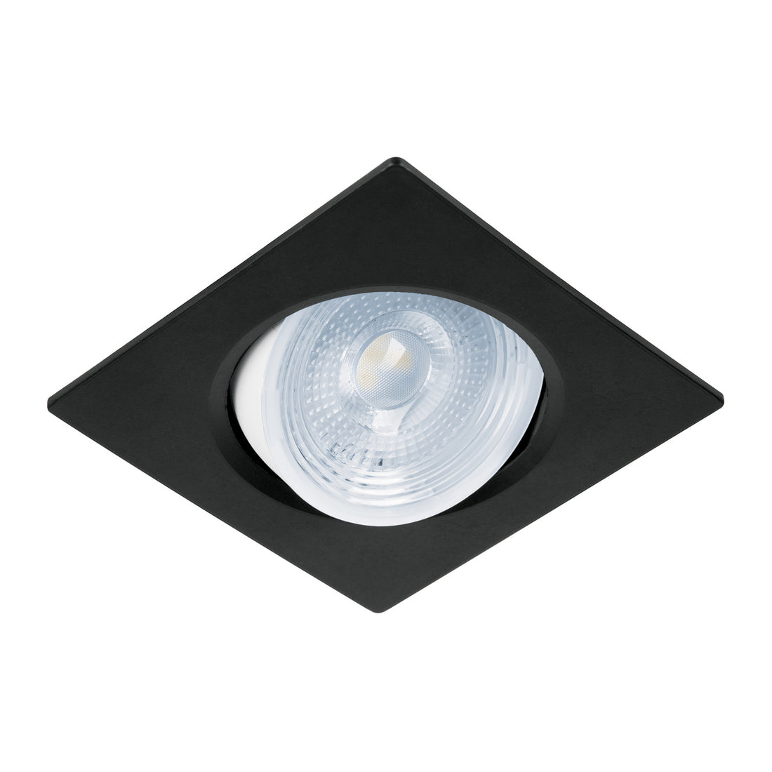 Luminario LED empotrable 5W 6500K, cuadrado, negro, VOLTECK