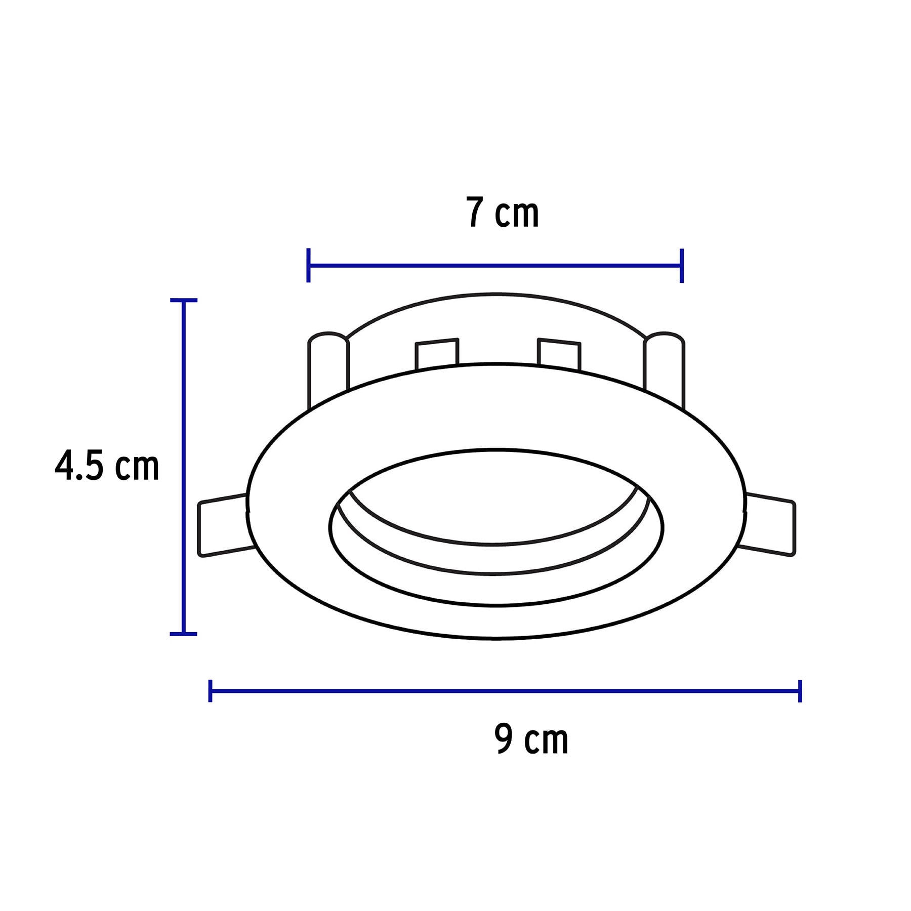 Luminario LED empotrable 5W 6500K, redondo, blanco, VOLTECK