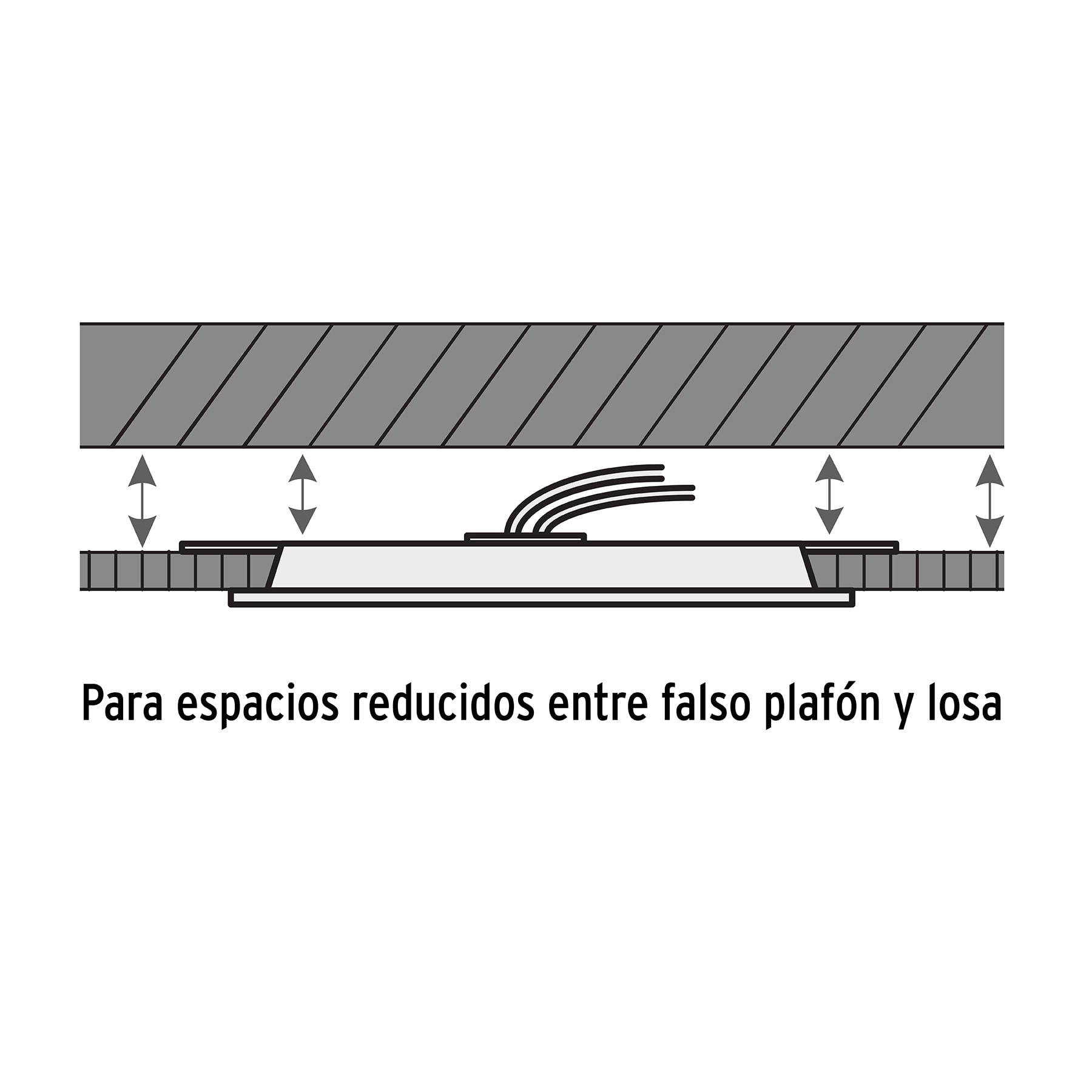 Luminario LED plafón 6W 3000K ultradelgado redondo, VOLTECK