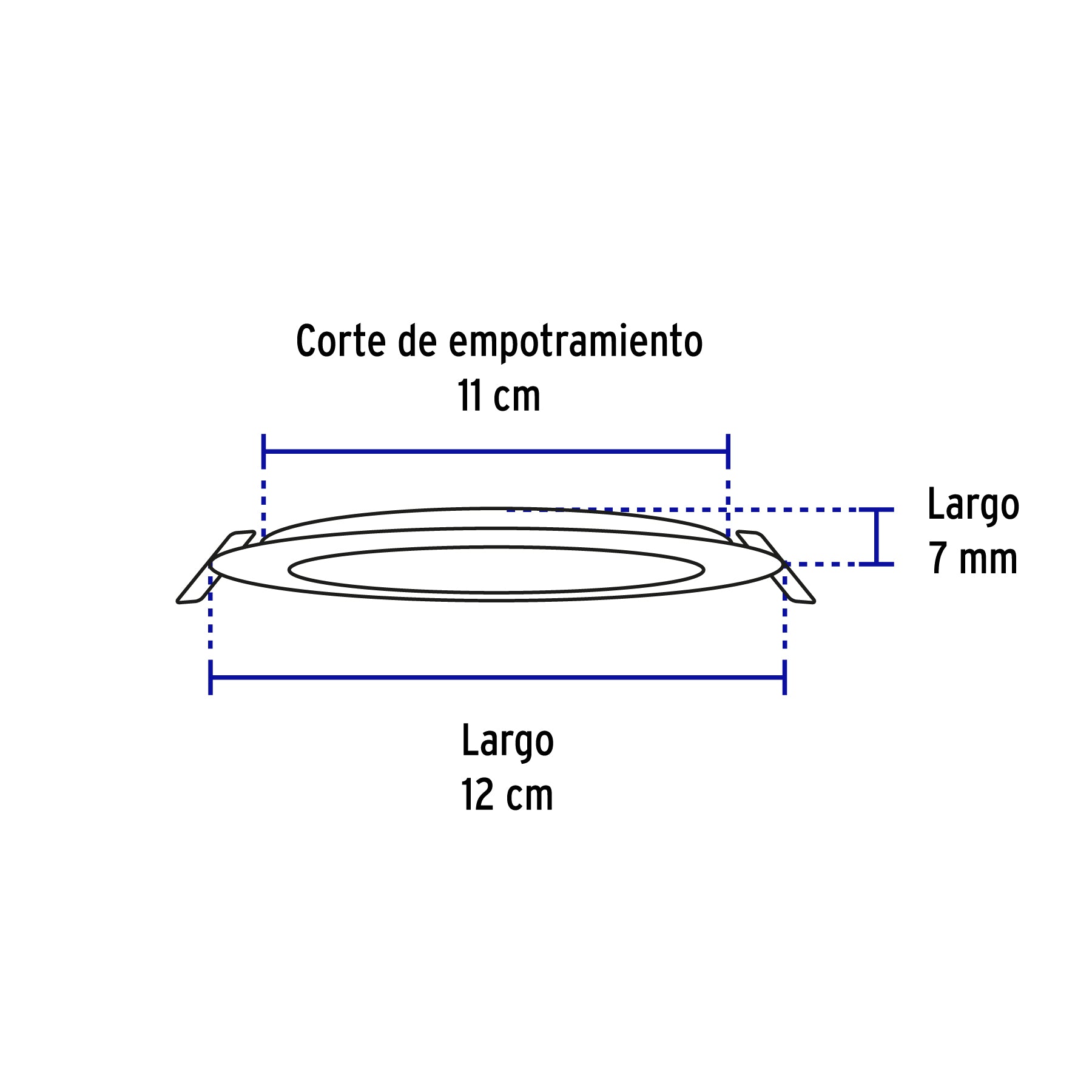 Luminario LED plafón 6W 6500K ultradelgado redondo, VOLTECK