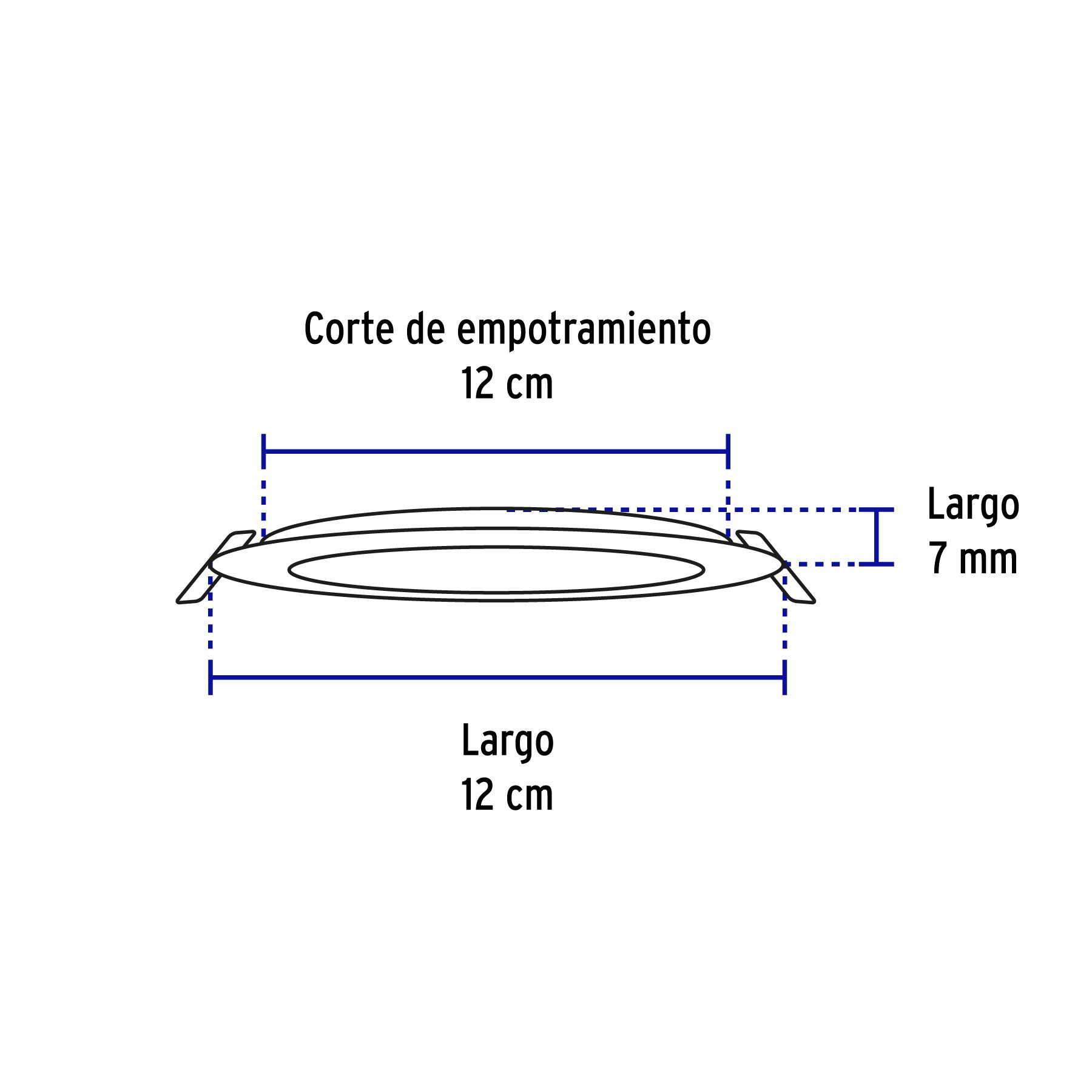 Luminario LED plafón 12W 6500K ultradelgado redondo, VOLTECK