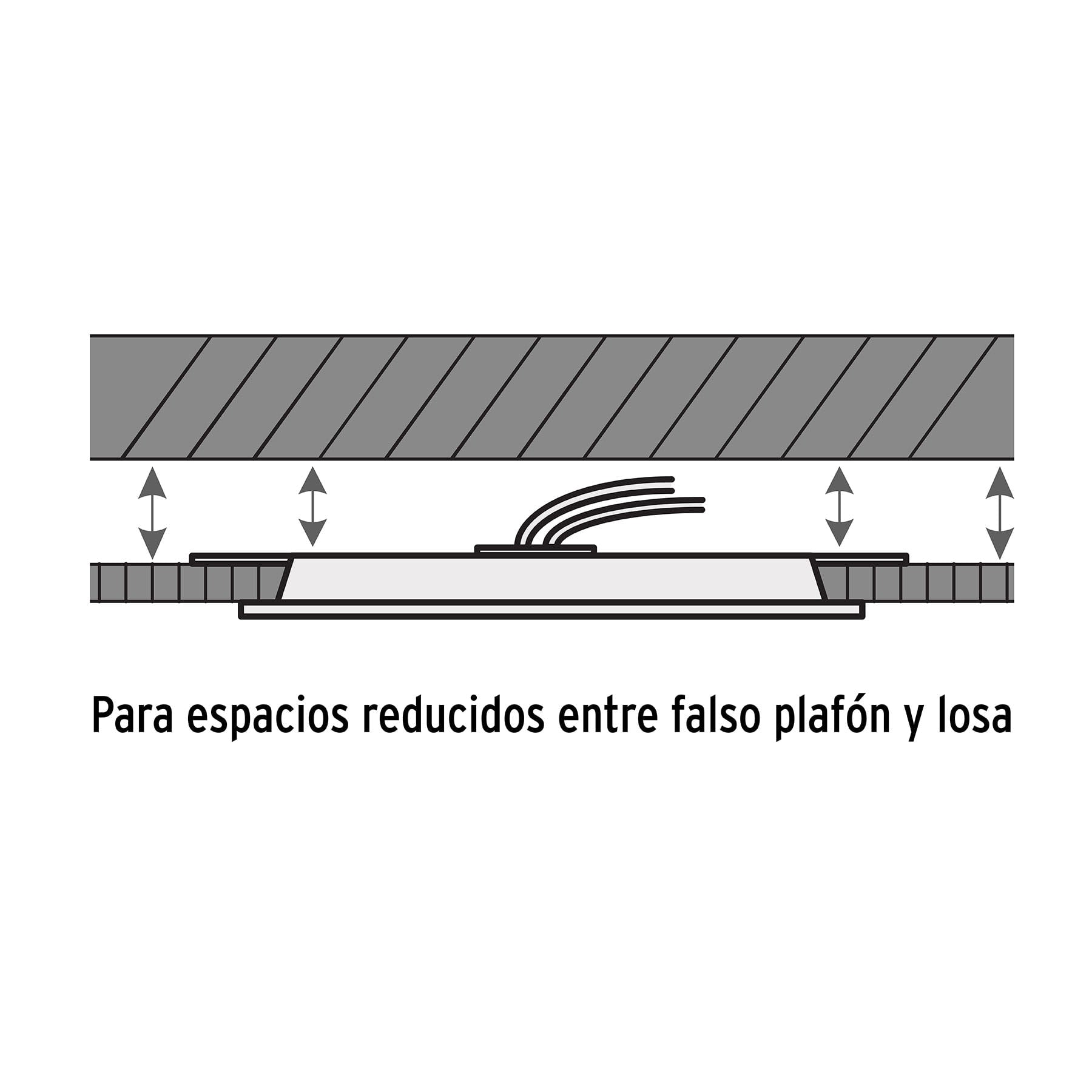 Luminario LED plafón 12W 6500K ultradelgado redondo, VOLTECK