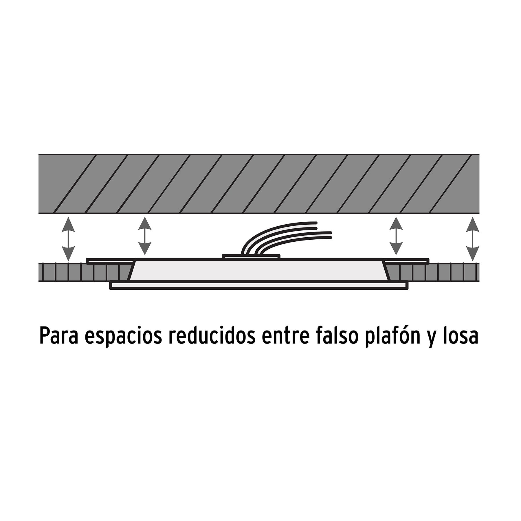 Luminario LED plafón 18W 3000K ultradelgado redondo, VOLTECK