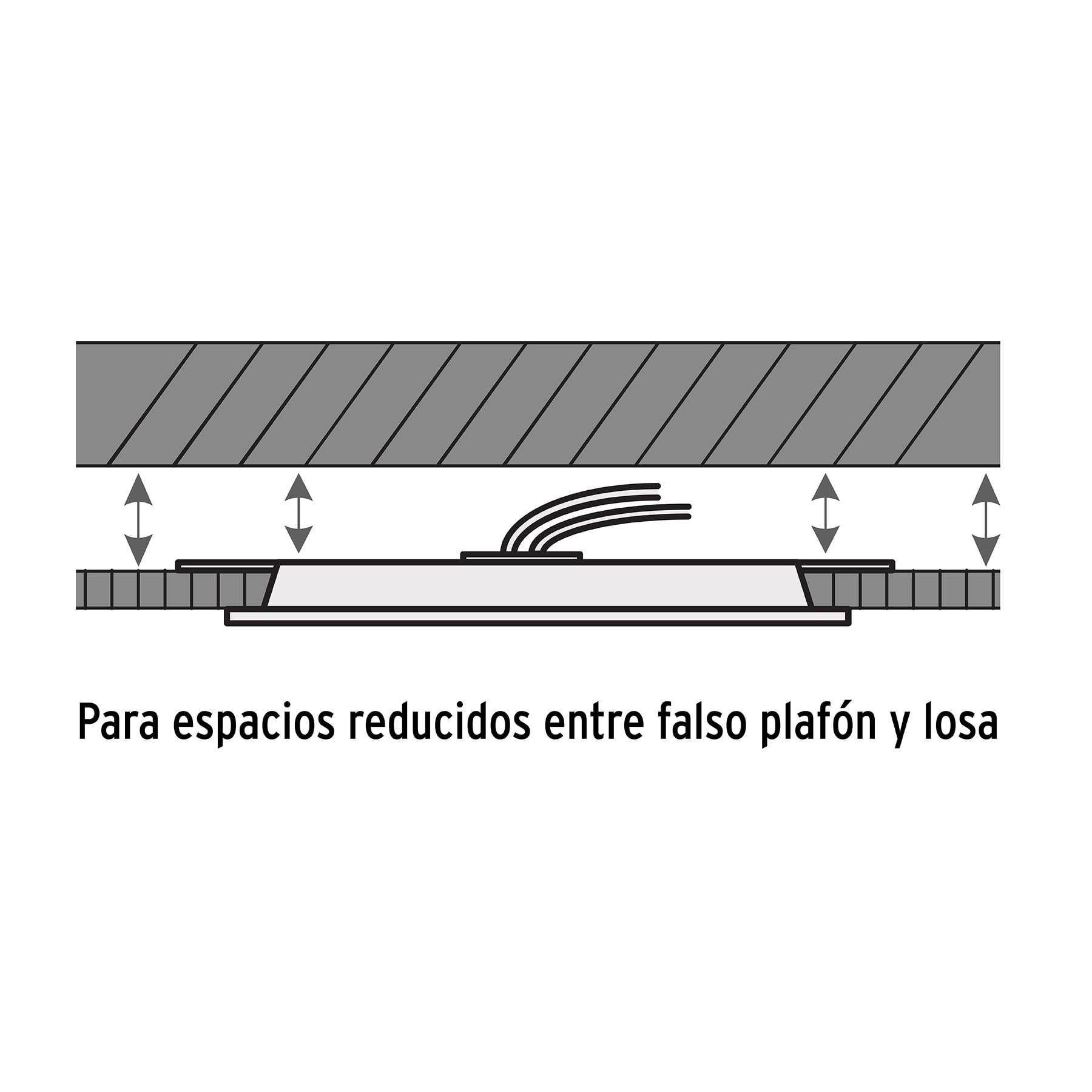 Luminario LED plafón 6W 3000K ultradelgado cuadrado VOLTECK