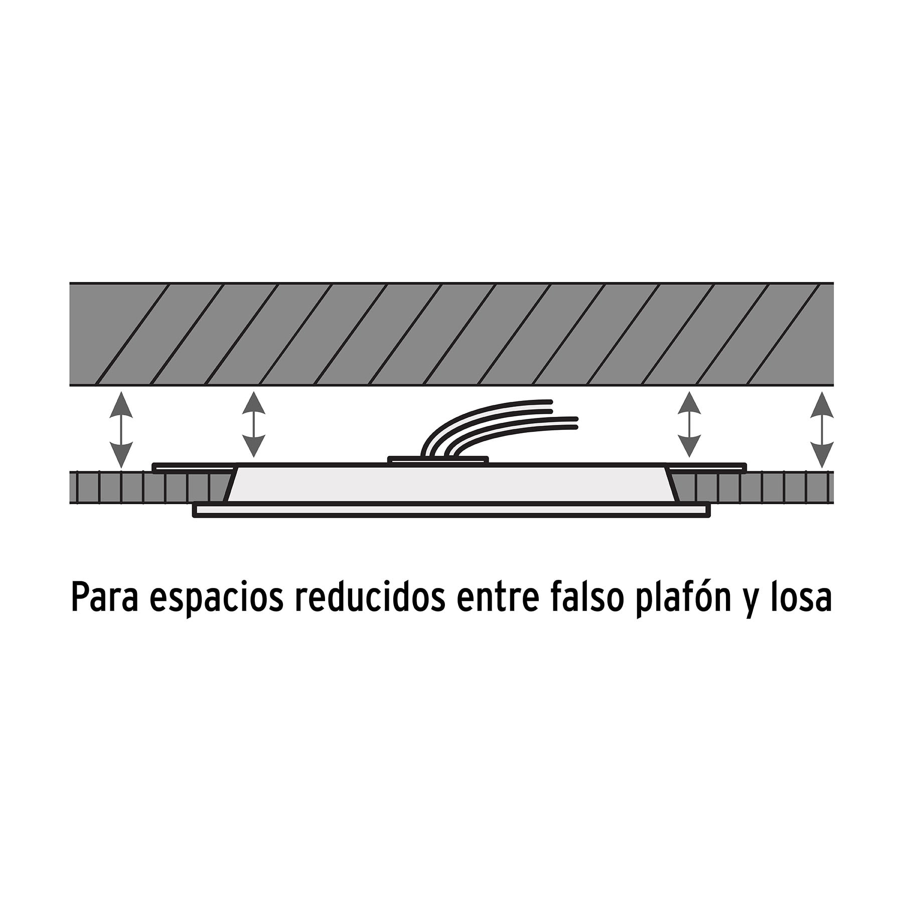 Luminario LED plafón 6W 6500K ultradelgado cuadrado VOLTECK