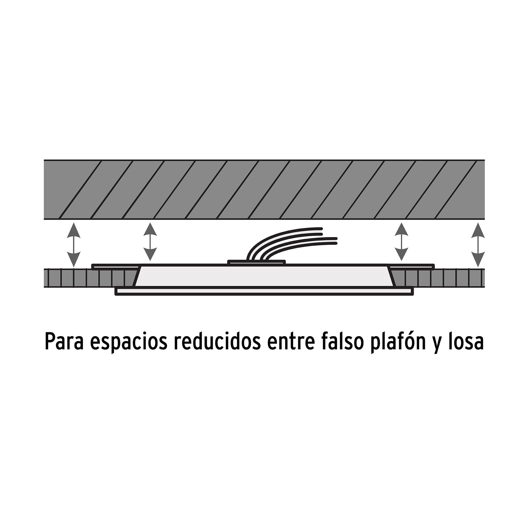 Luminario LED plafón 18W 3000K ultradelgado cuadrado VOLTECK