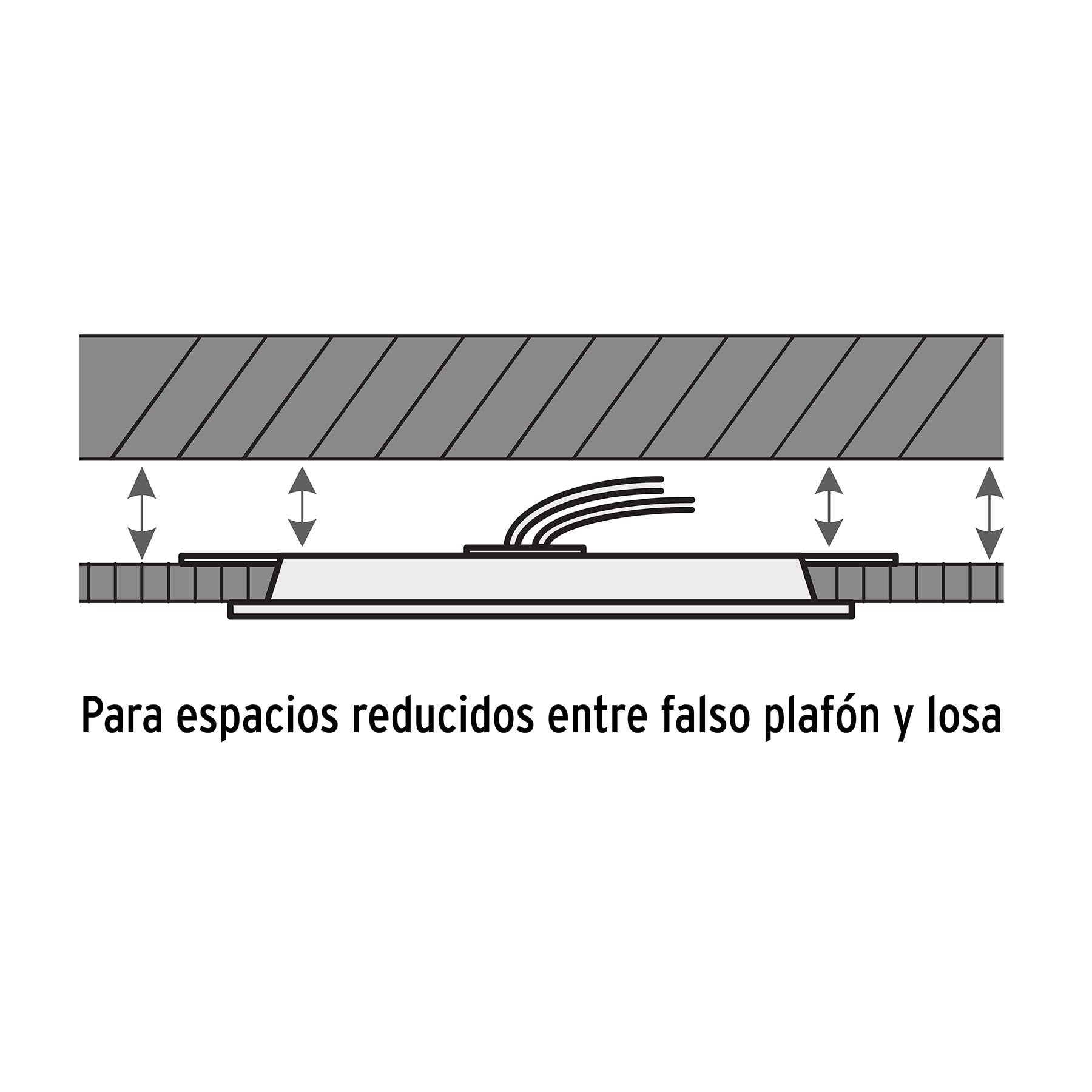 Luminario LED plafón 18W 6500K ultradelgado cuadrado VOLTECK