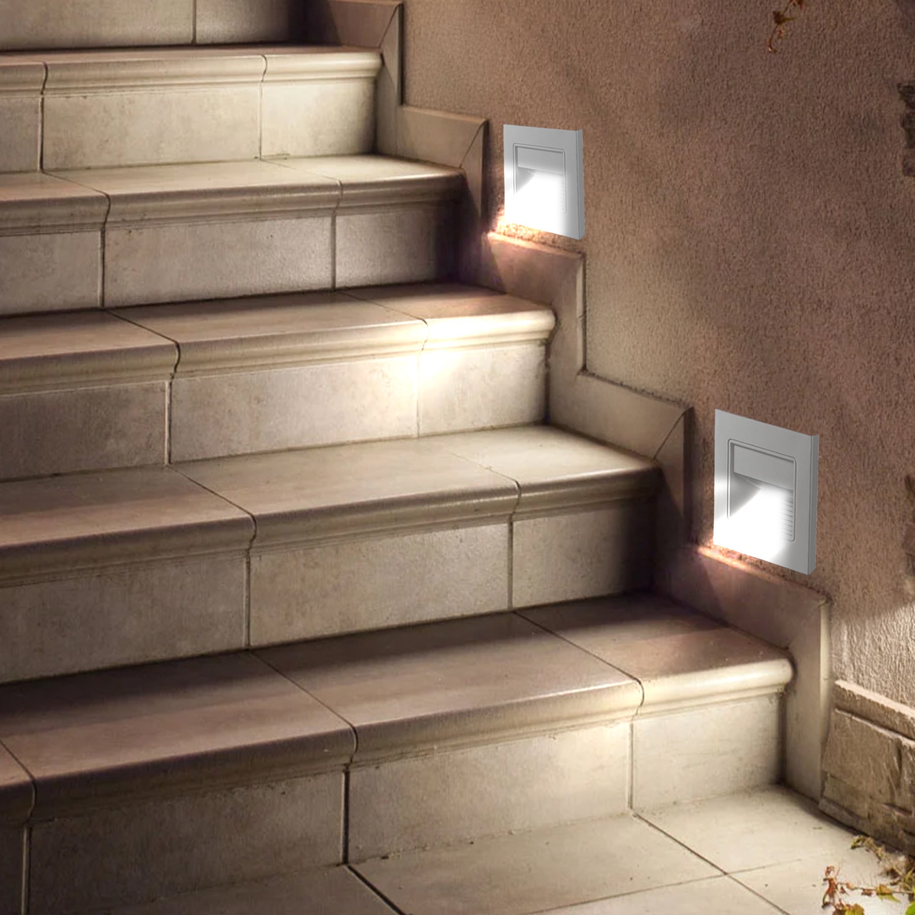 Luminario LED empotrable de cortesía 1W 3000K blanco VOLTECK
