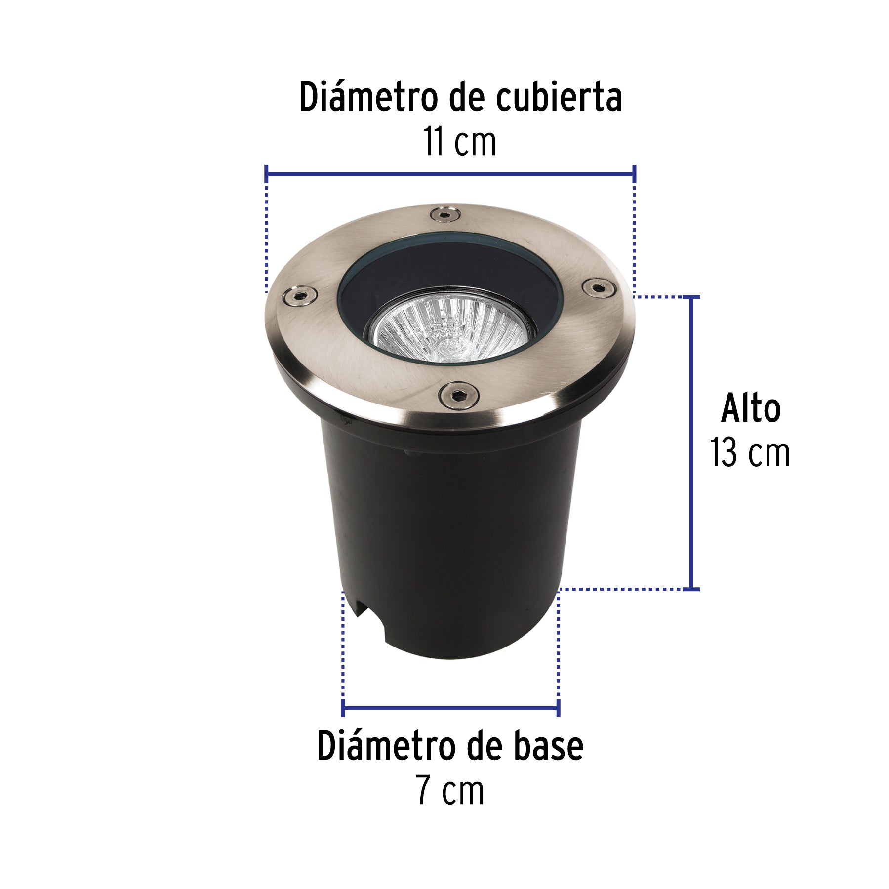 Luminario para exterior empotrado en piso para MR16 GU10