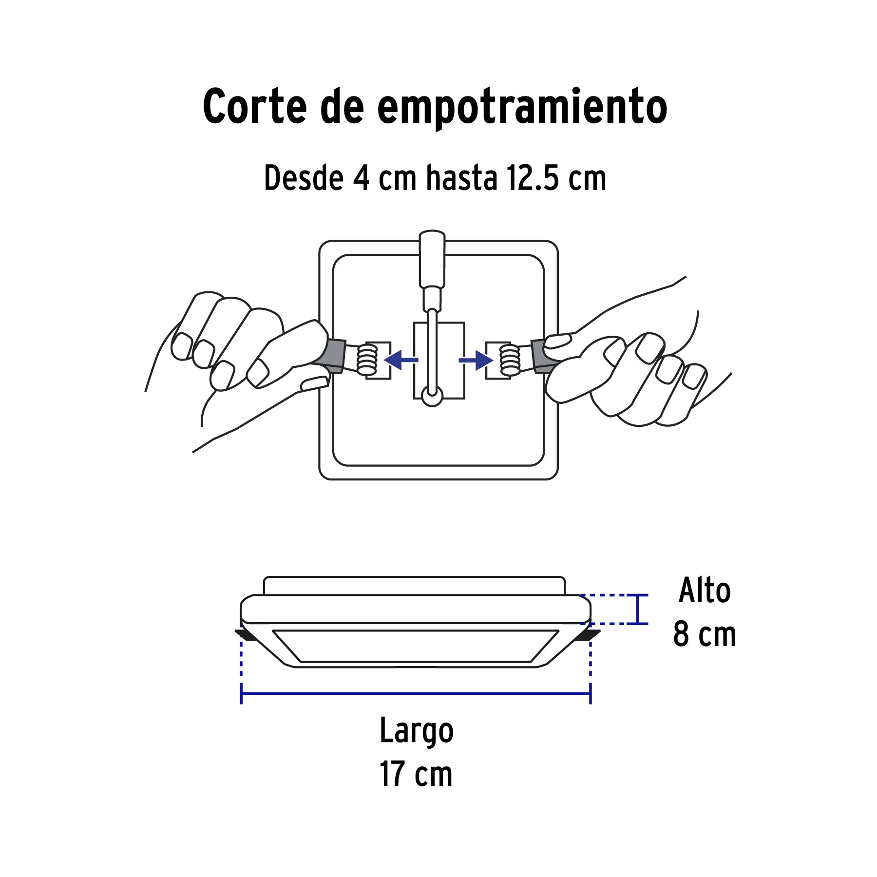 Luminario LED plafón 15W 6500K, ajustable, cuadrado, VOLTECK