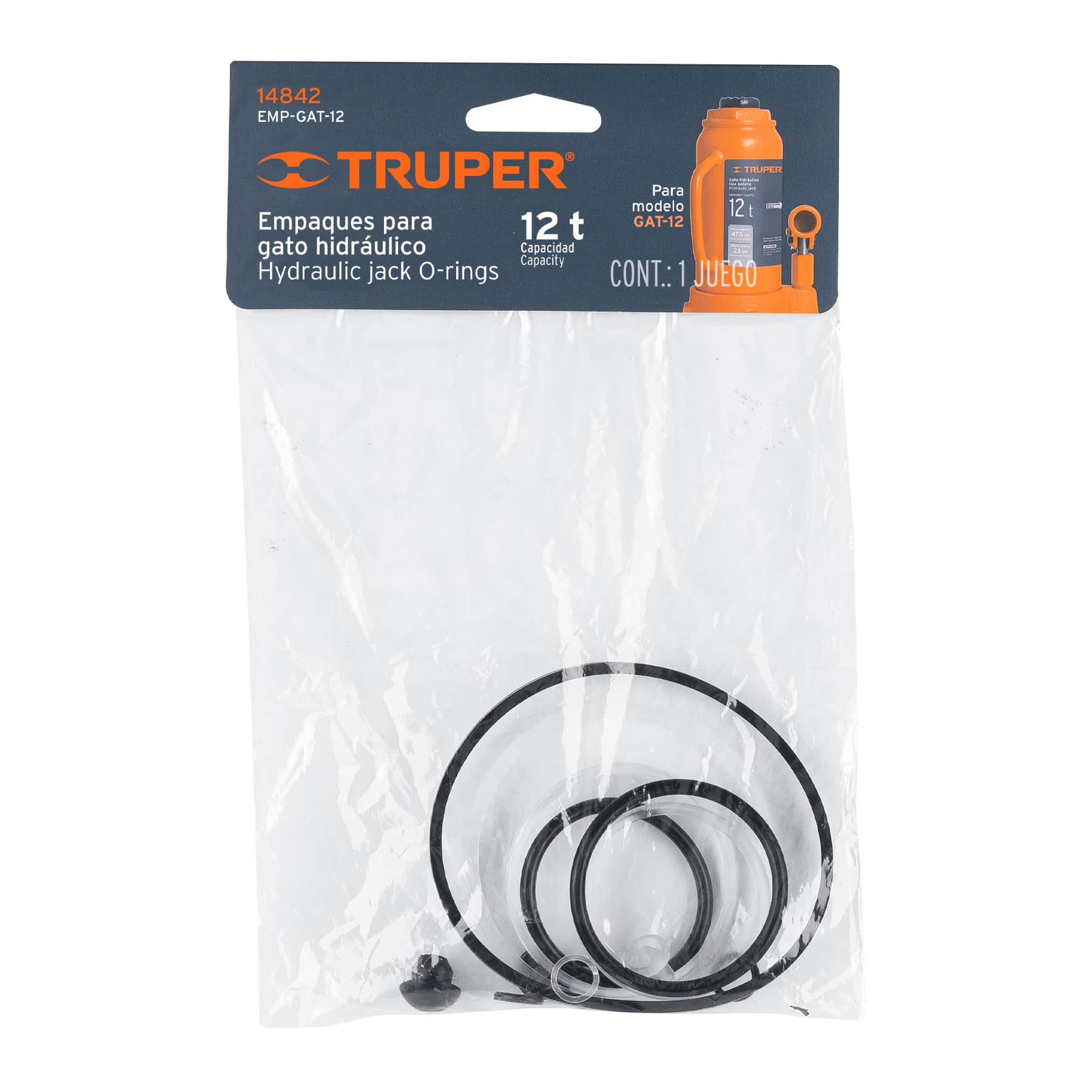 Empaques para gato hidráulico de botella de 12 Ton, TRUPER