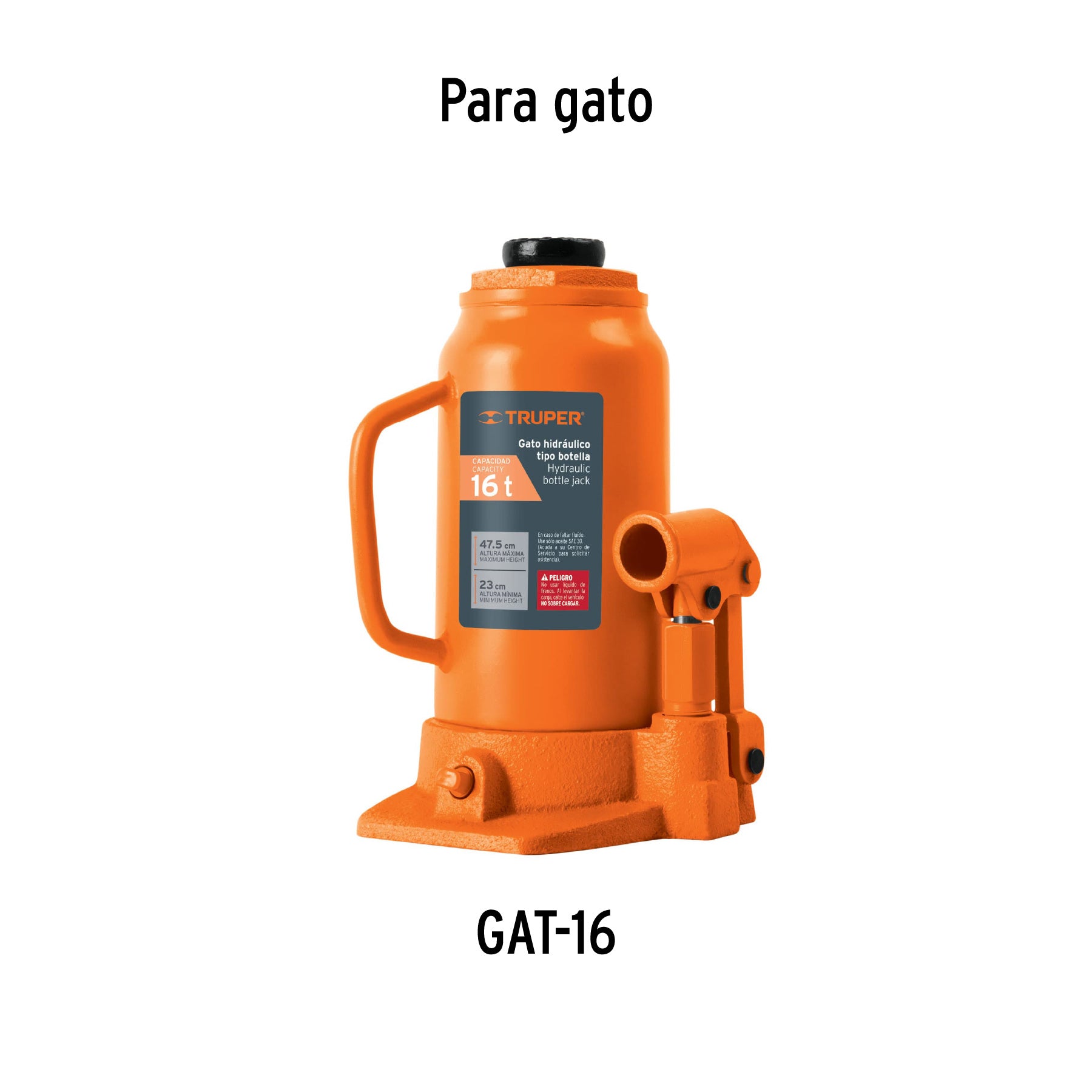 Empaques para gato hidráulico de botella de 16 Ton, TRUPER