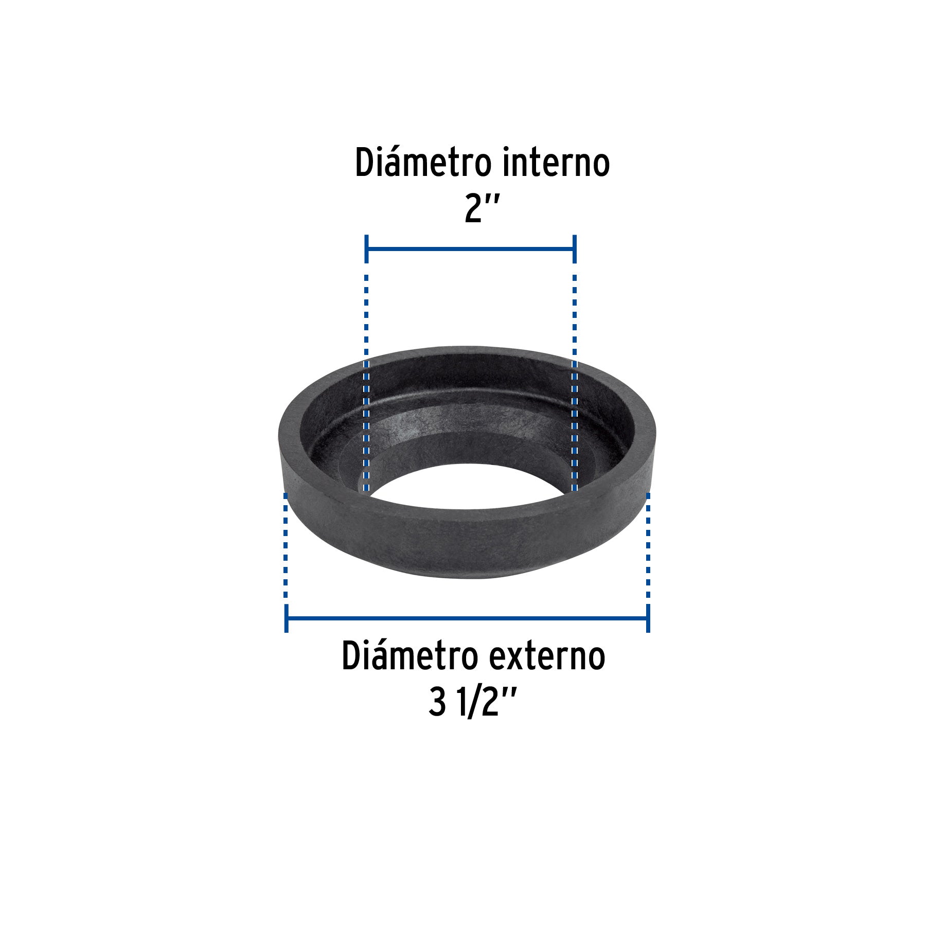 Empaque unión tanque-taza para WC, 2", FOSET