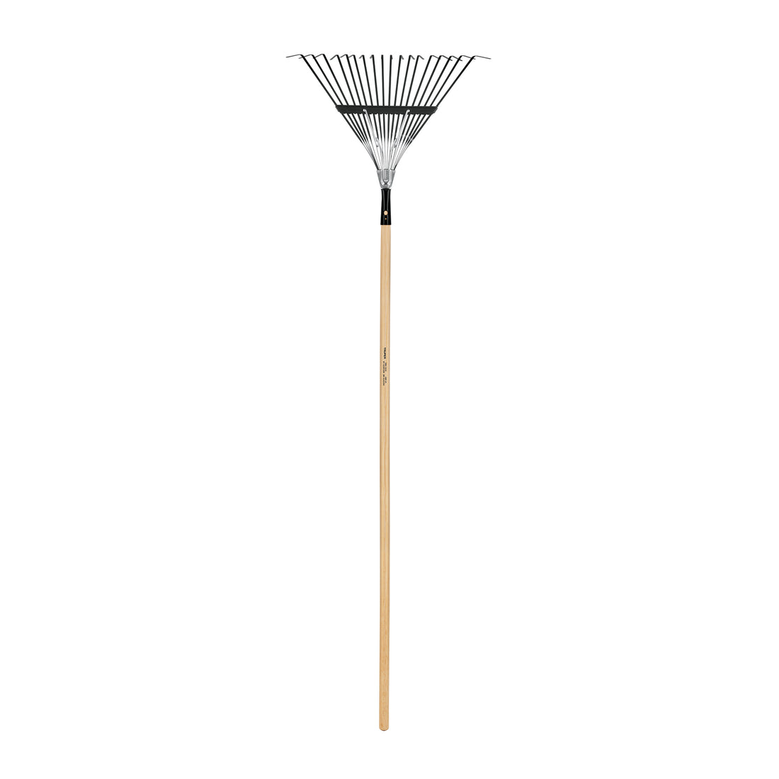 Escoba metálica para jardín, recta, 18 dientes, mango 48"
