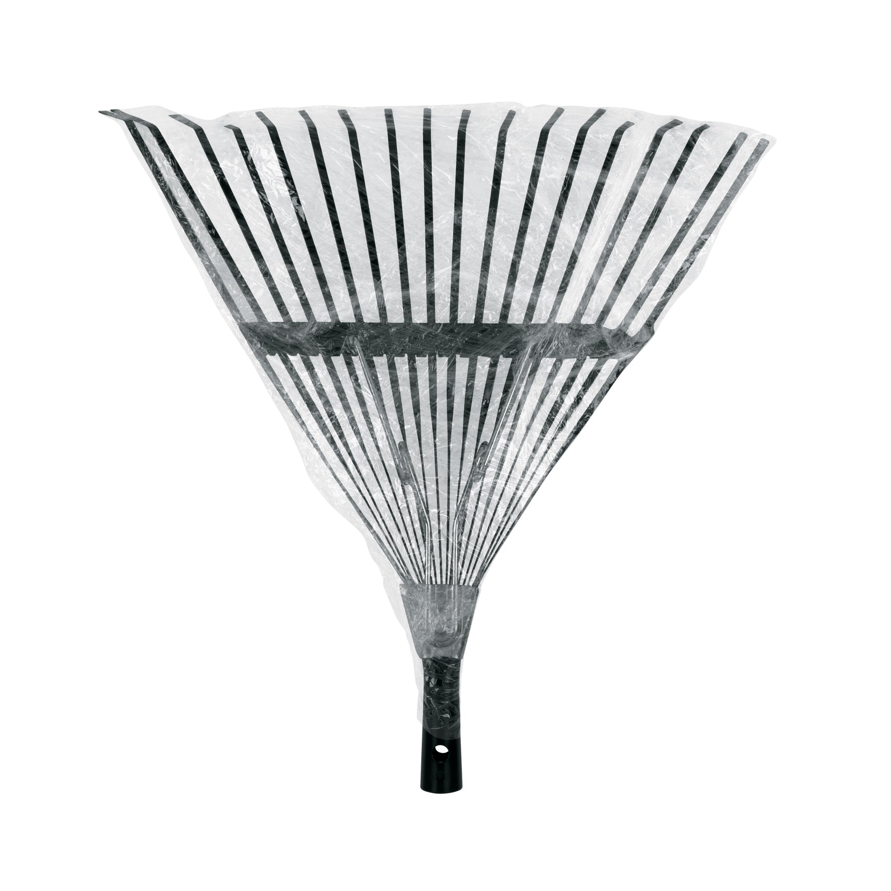 Escoba metálica para jardín, recta, 18 dientes, mango 48"