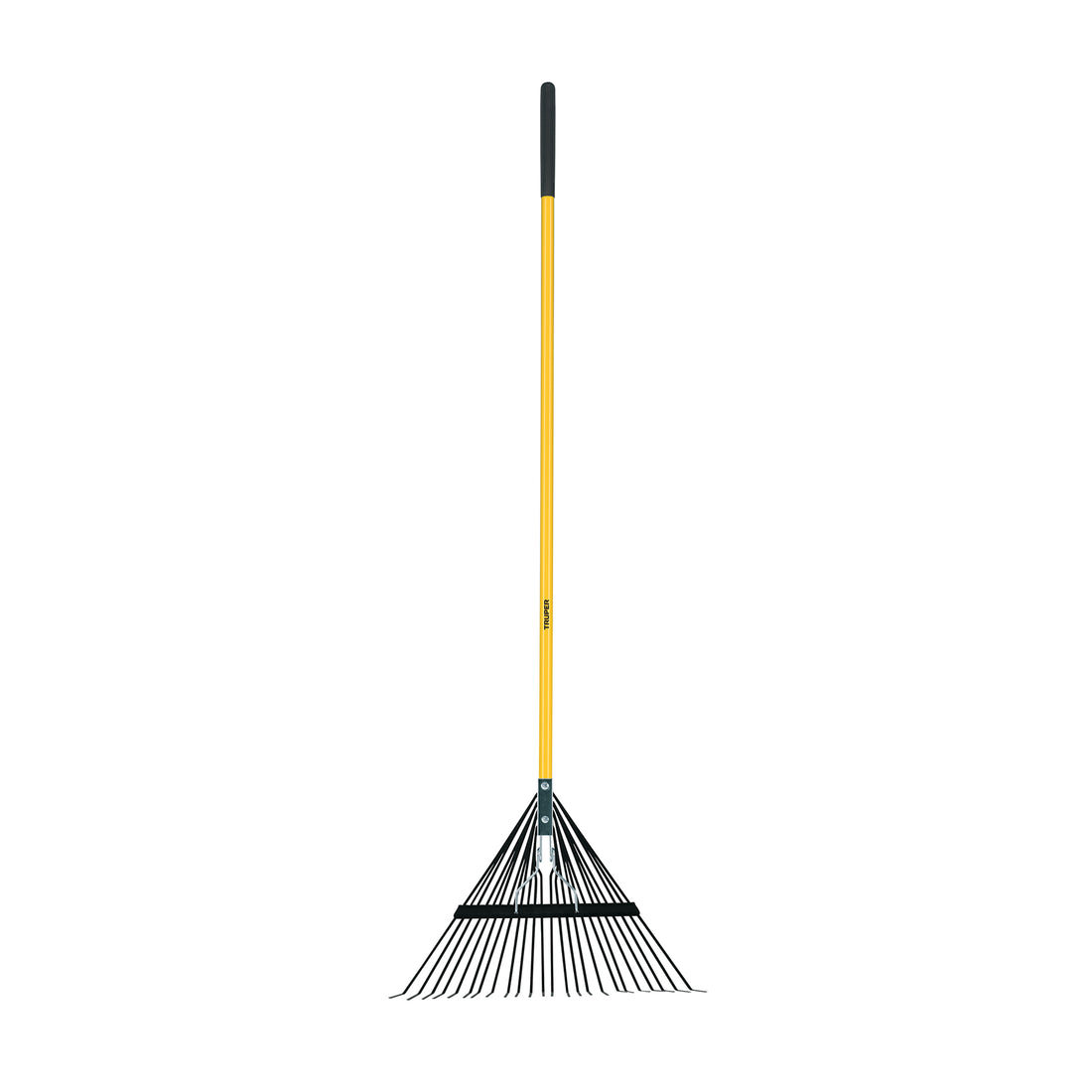 Escoba metálica para jardín, recta, 24 dientes, mango 54"