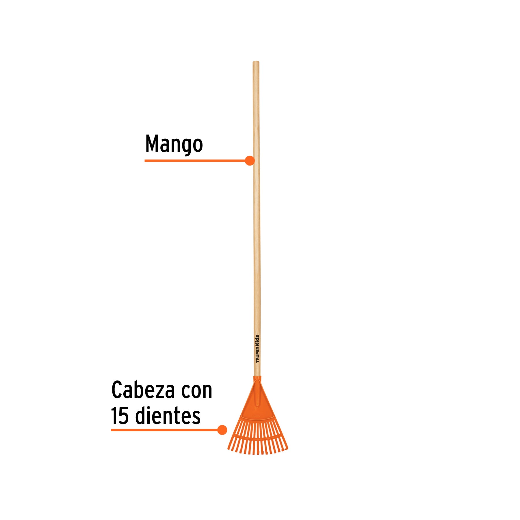Escoba de jardín para niños con mango de 42", TRUPER