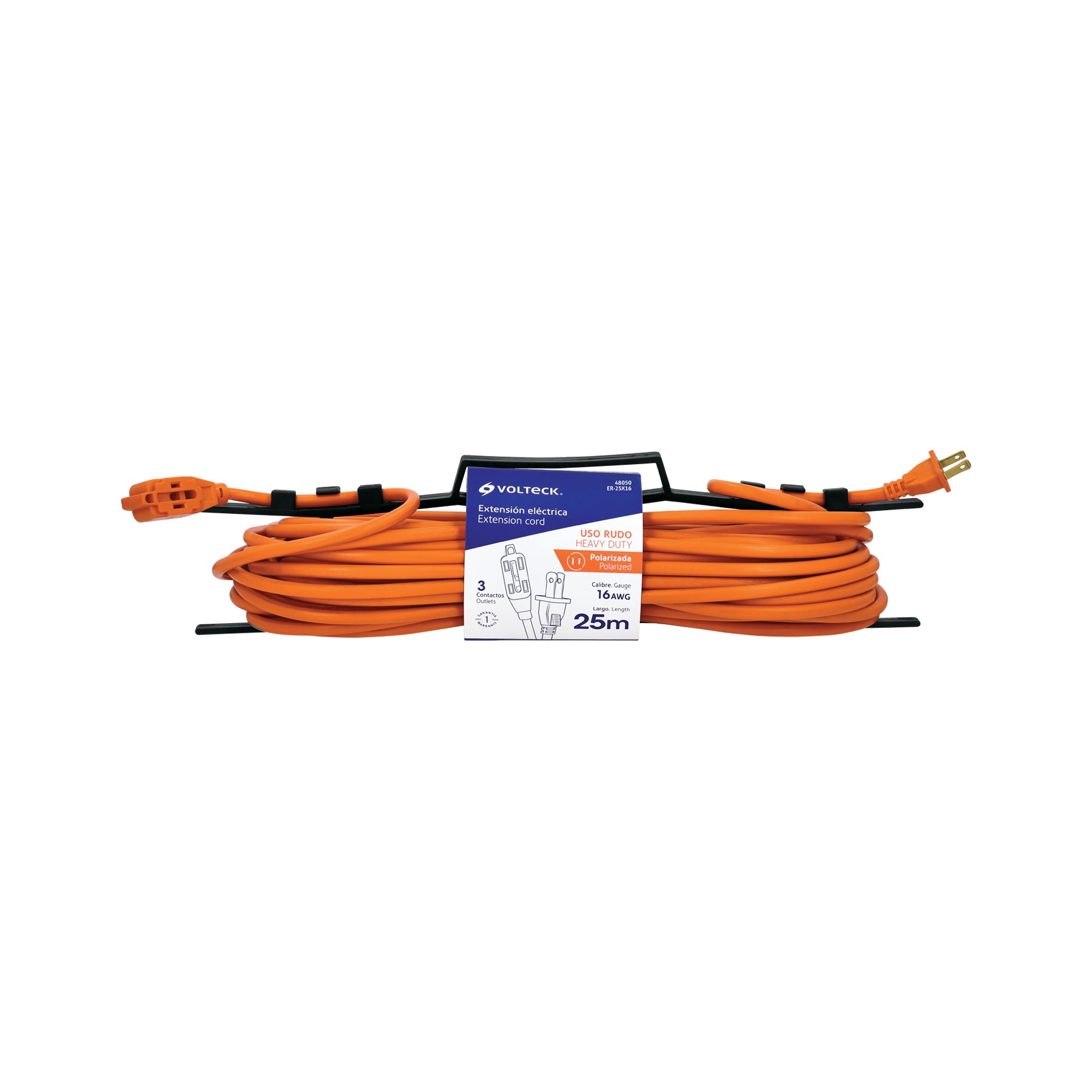 Extensión eléctrica de uso rudo 25 m 2x16 AWG, VOLTECK