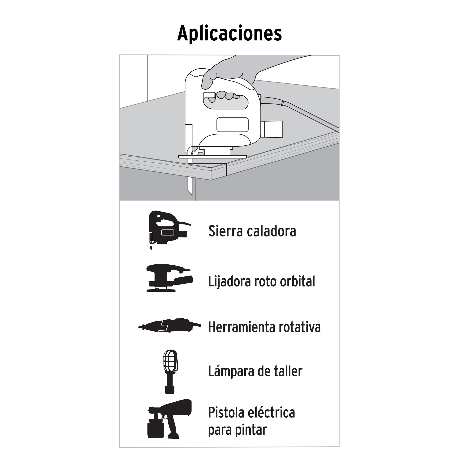 Extensión eléctrica de uso rudo 6 m 2x16 AWG, VOLTECK