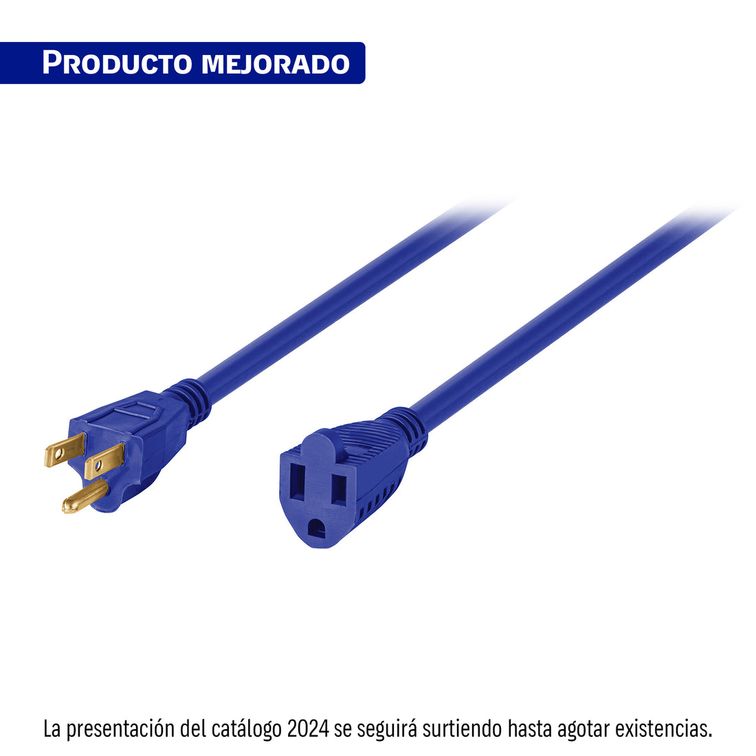 Extensión de uso rudo aterrizada 8 m 3x16 AWG, VOLTECK
