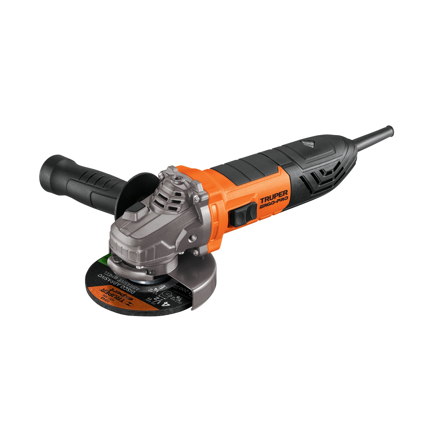Esmeriladora angular 4-1/2", 1100W, TRUPER ERGO PRO