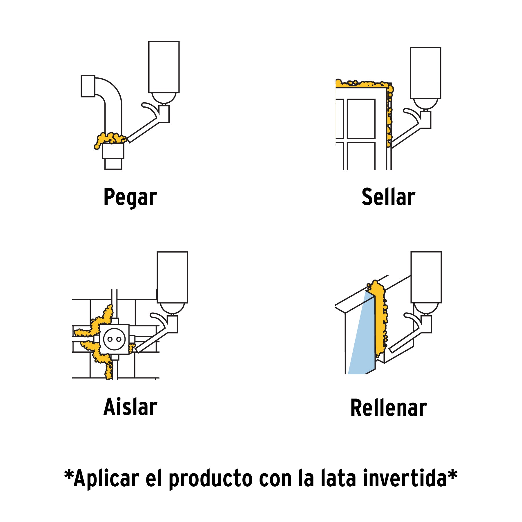 Espuma expansiva de poliuretano, 300 ml, PRETUL