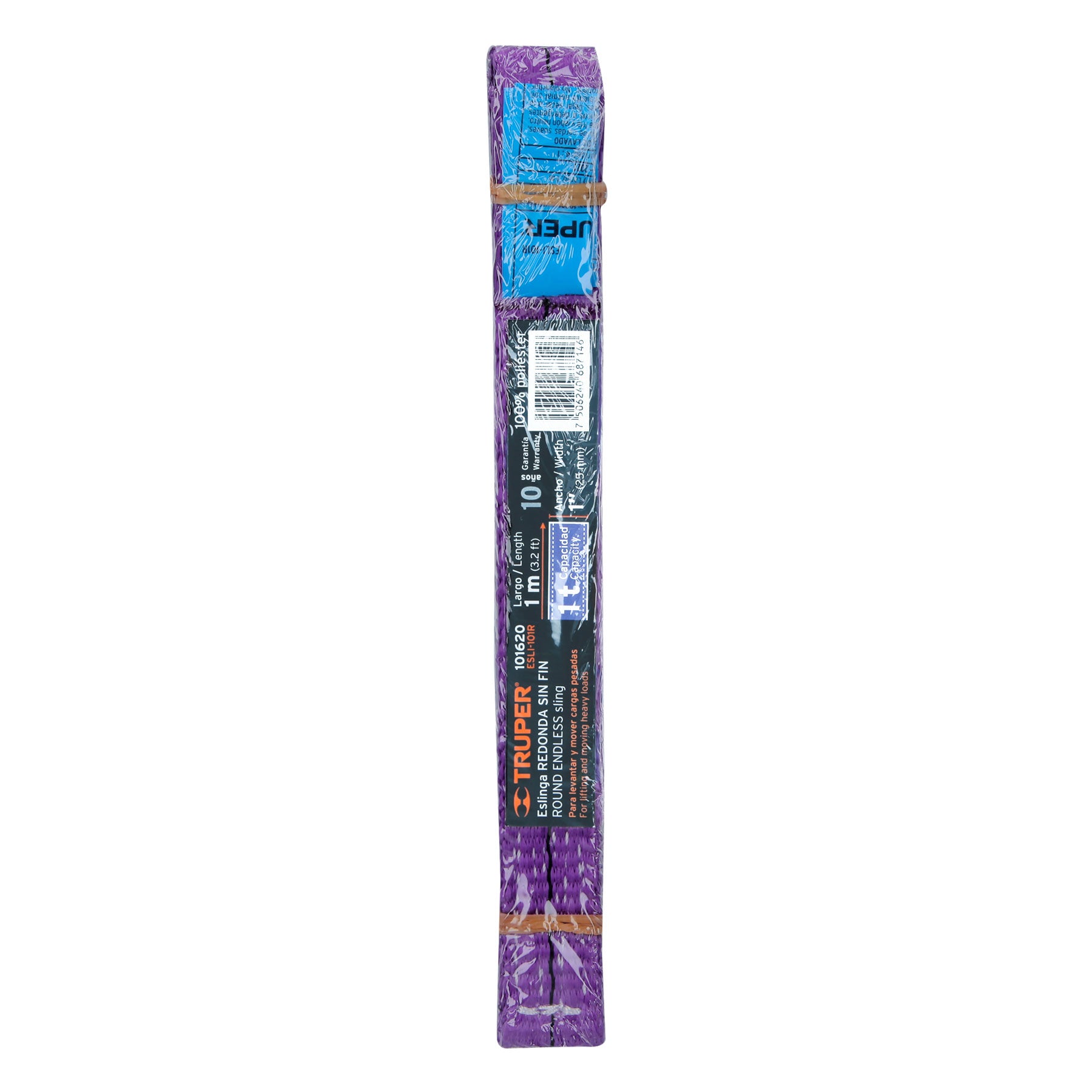 Eslinga de poliéster redonda sin fin, 1 T x 1 m, TRUPER