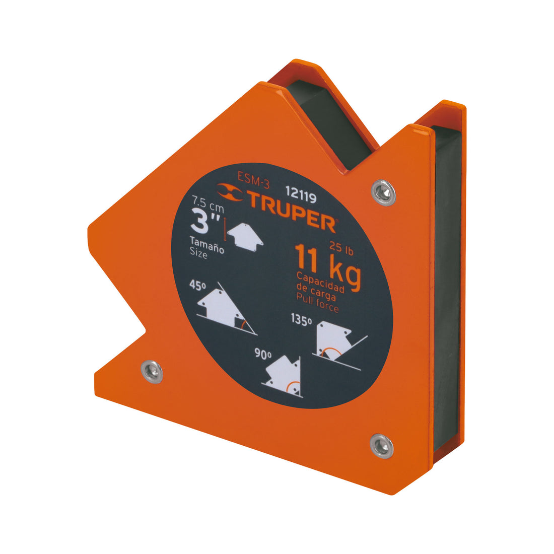 Escuadra magnética para soldar de 3", carga 11 kg, TRUPER