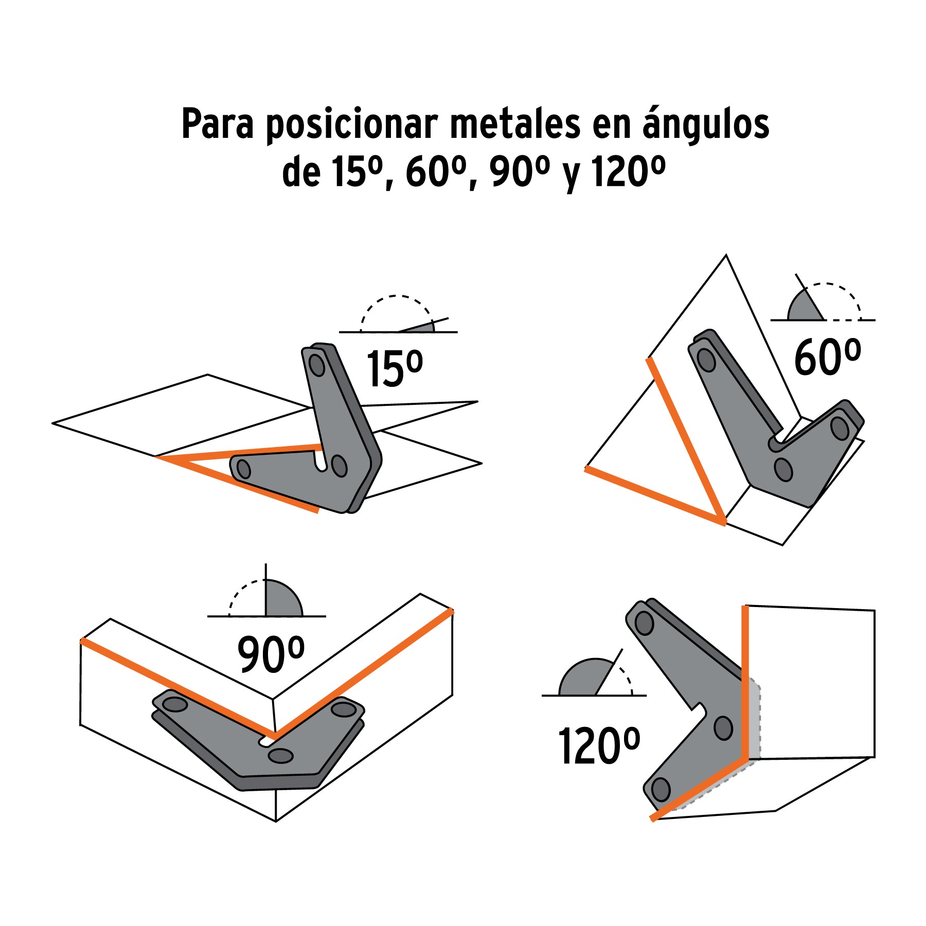 2 Escuadras magnéticas esquineras 2-3/4" carga 11 kg, TRUPER