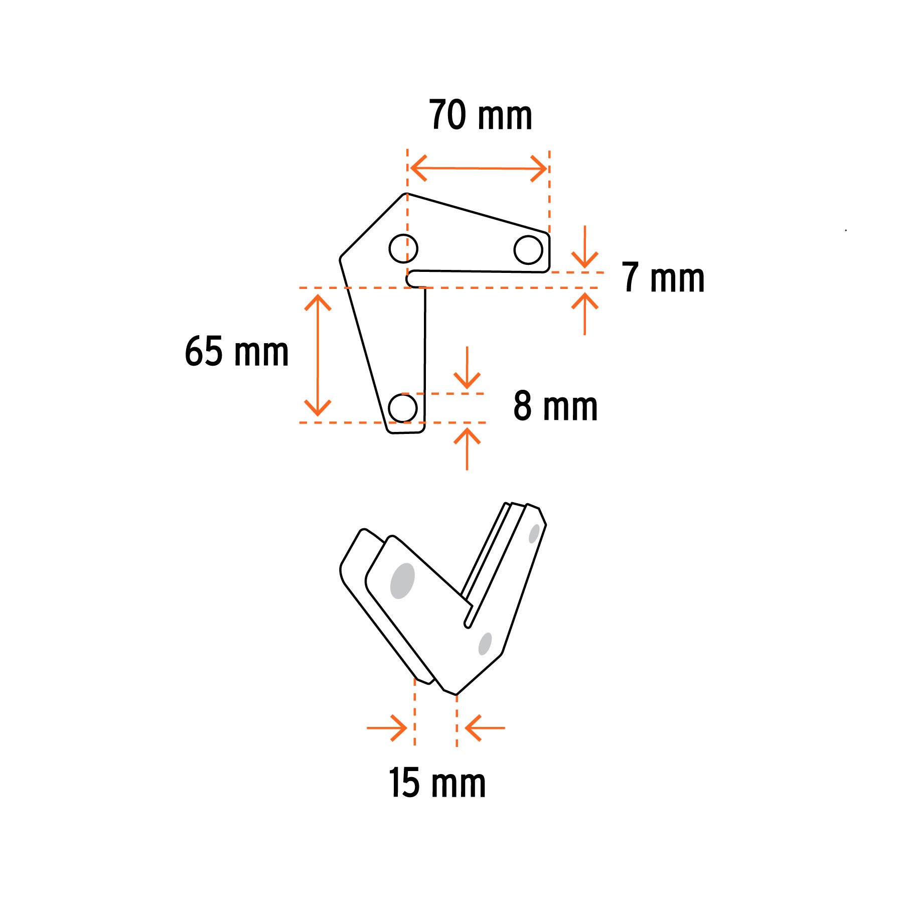 2 Escuadras magnéticas esquineras 2-3/4" carga 11 kg, TRUPER