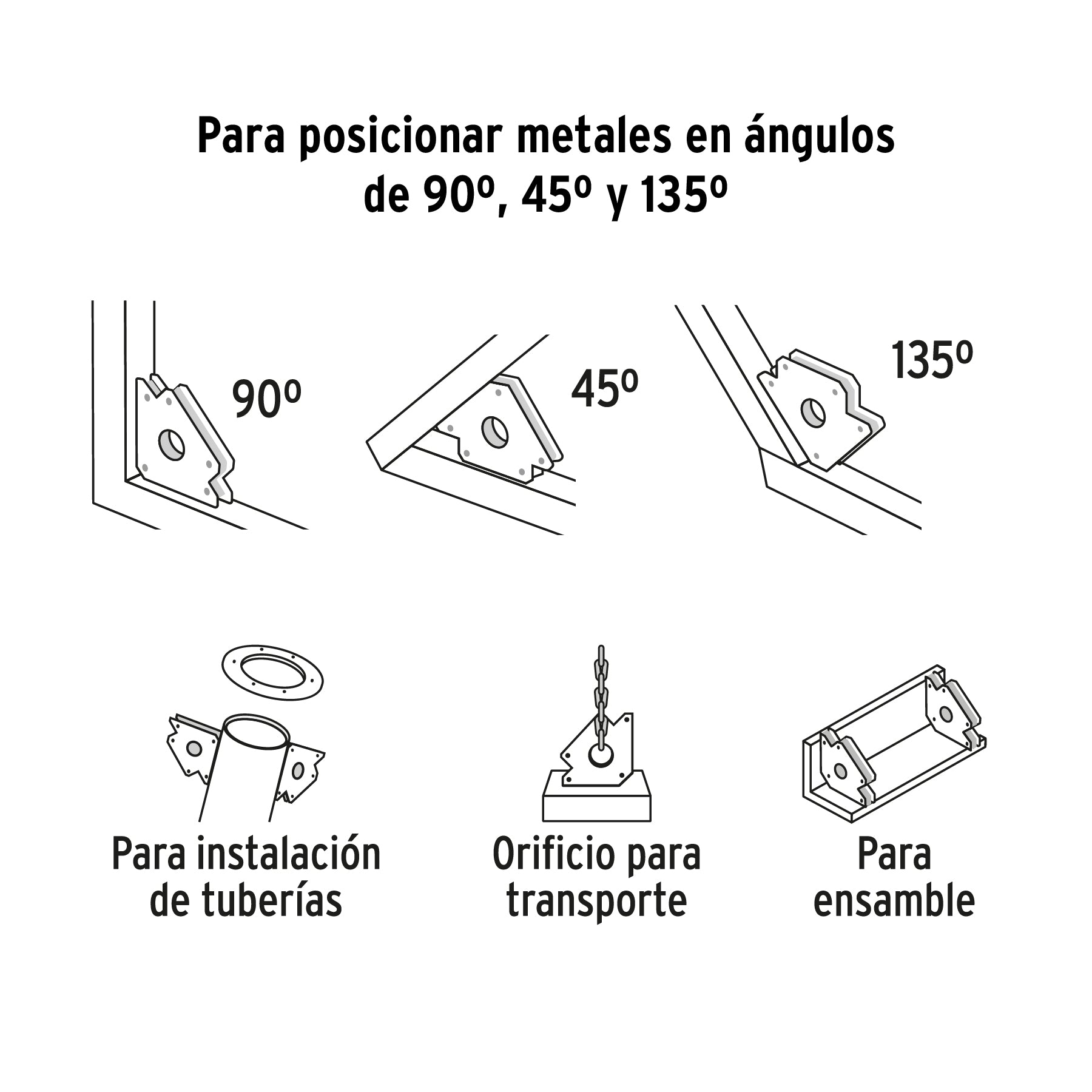 Escuadra magnética para soldar de 3", carga 10 kg, PRETUL