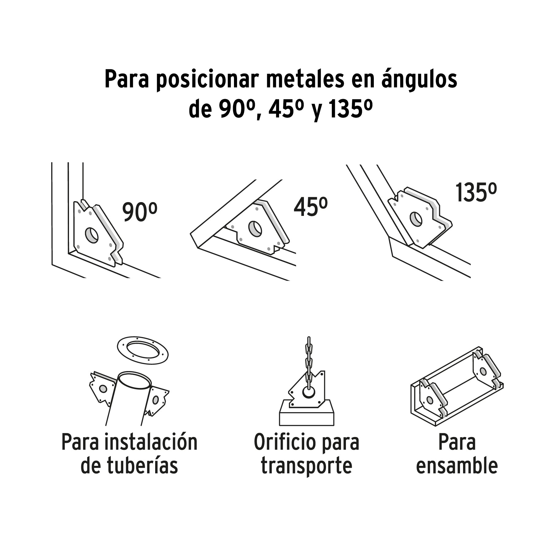 Escuadra magnética para soldar de 3-1/4" carga 25 kg, EXPERT