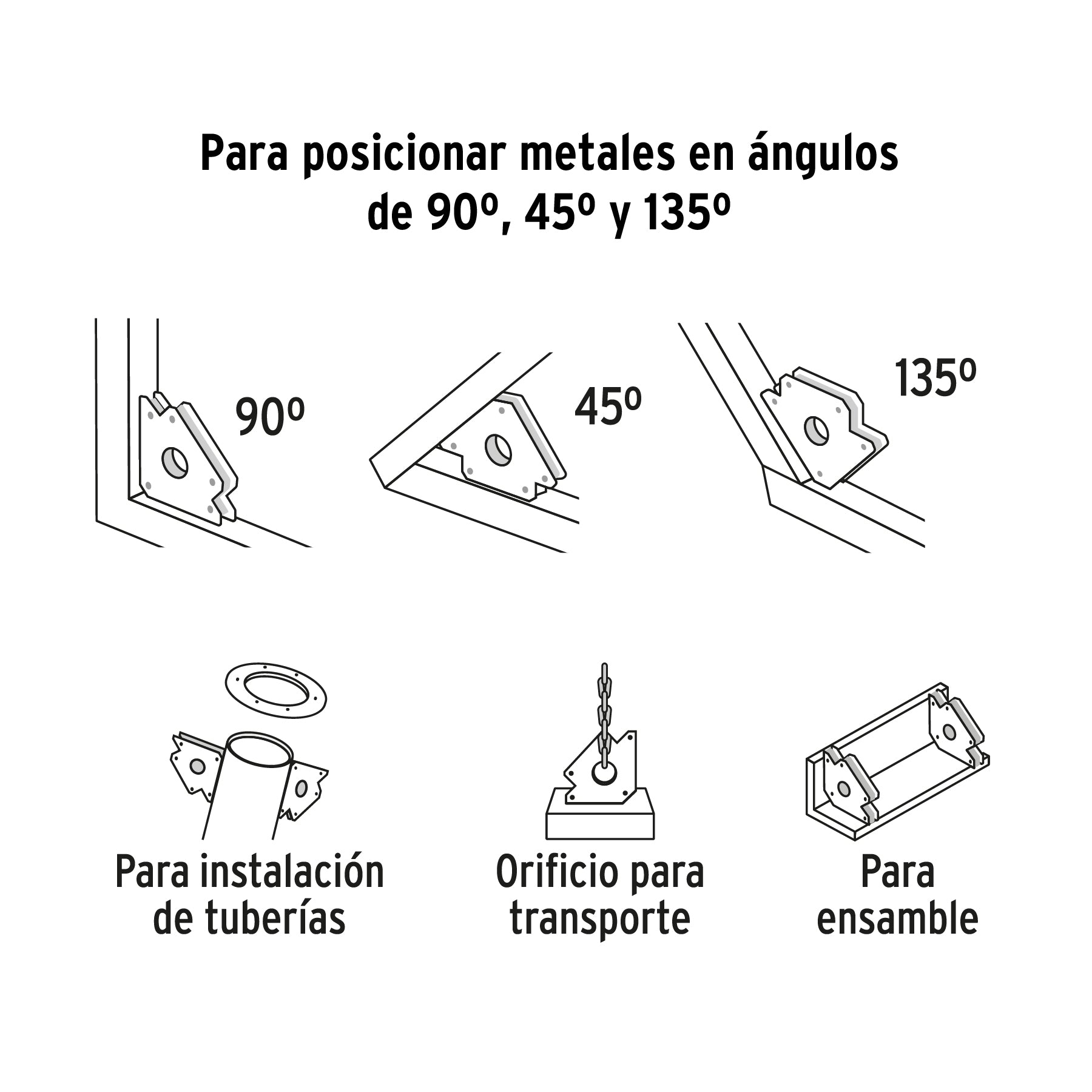 Escuadra magnética para soldar de 4-3/8" carga 50 kg, EXPERT