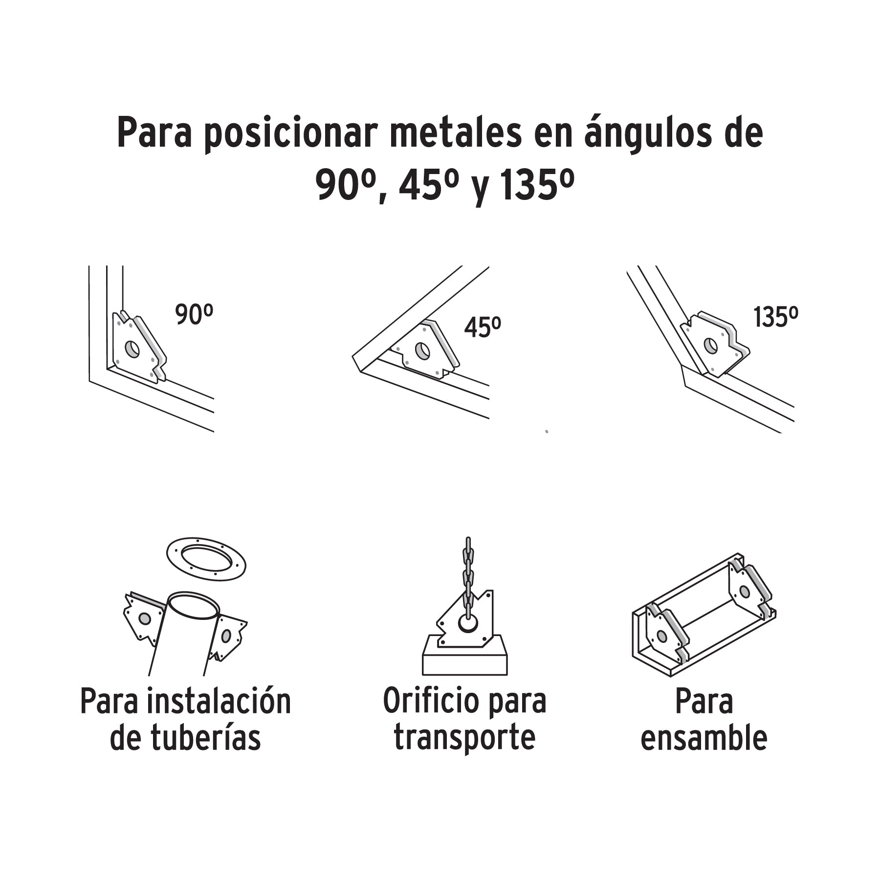 Escuadra magnética para soldar de 4", carga 22 kg, TRUPER