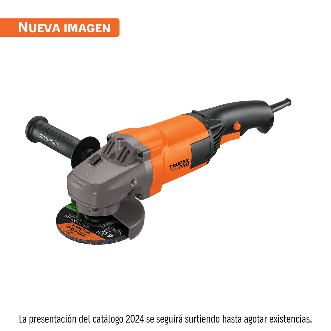 Esmeriladora angular 4-1/2", 1300W, TRUPER PRO
