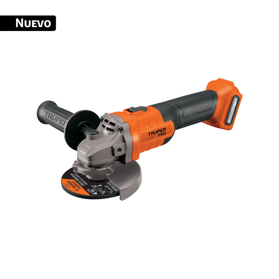 Esmeriladora 4-1/2", 20V, sin accesorios, TRUPER PRO