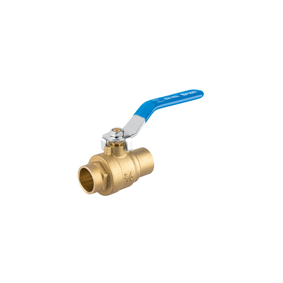 Válvula de esfera, de latón, soldable, 3/4", alta presión