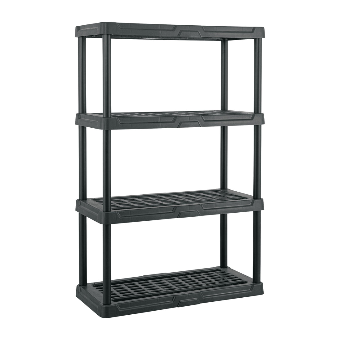Estante plástico amplio 4 rep/cap. 35 kg, 140x44x92, PRETUL