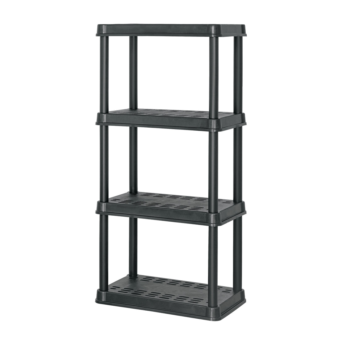 Estante plástico 4 repisas cap. 45 Kg, 125x38x61, PRETUL