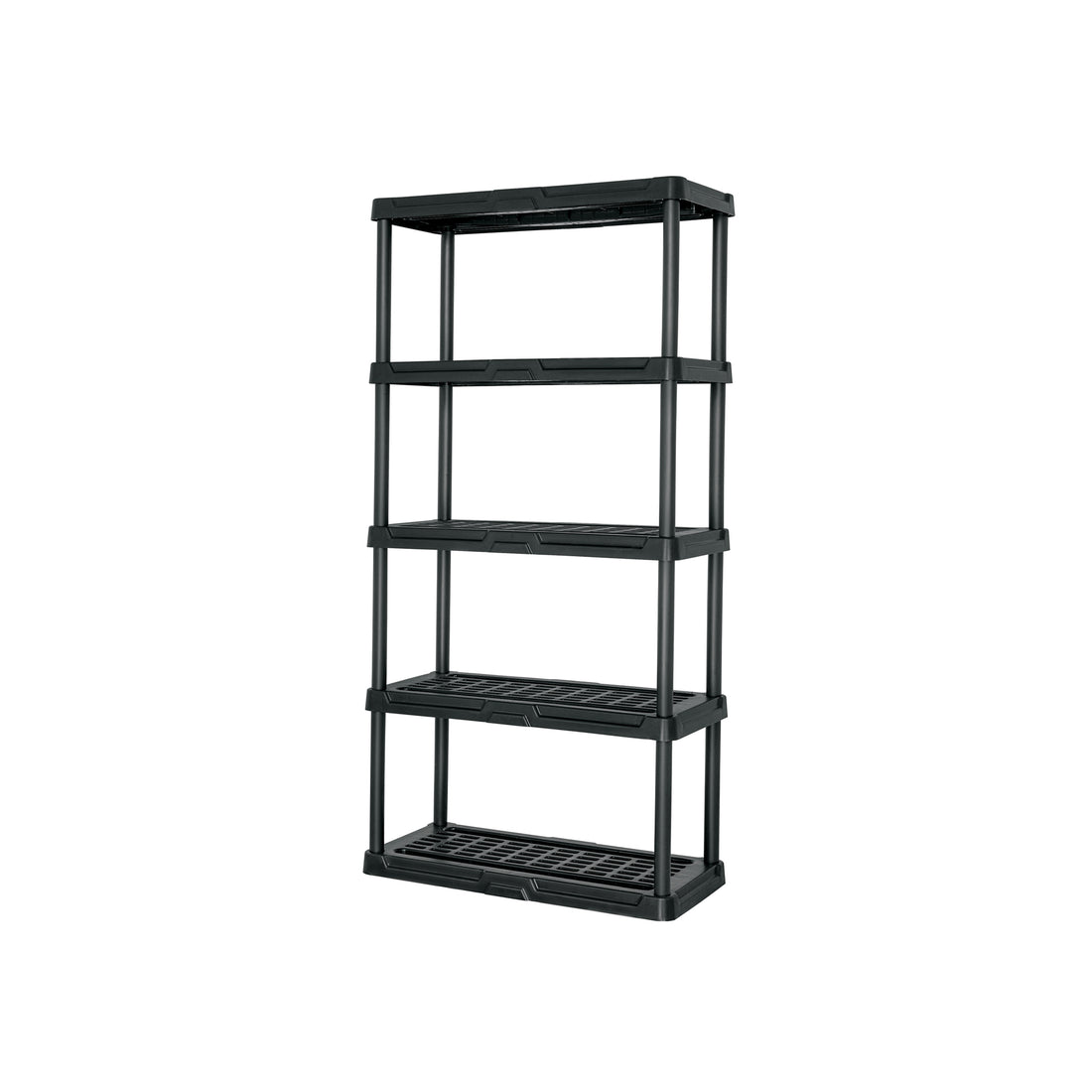 Estante plástico 5 repisas cap. 35 Kg, 180x44x92, PRETUL